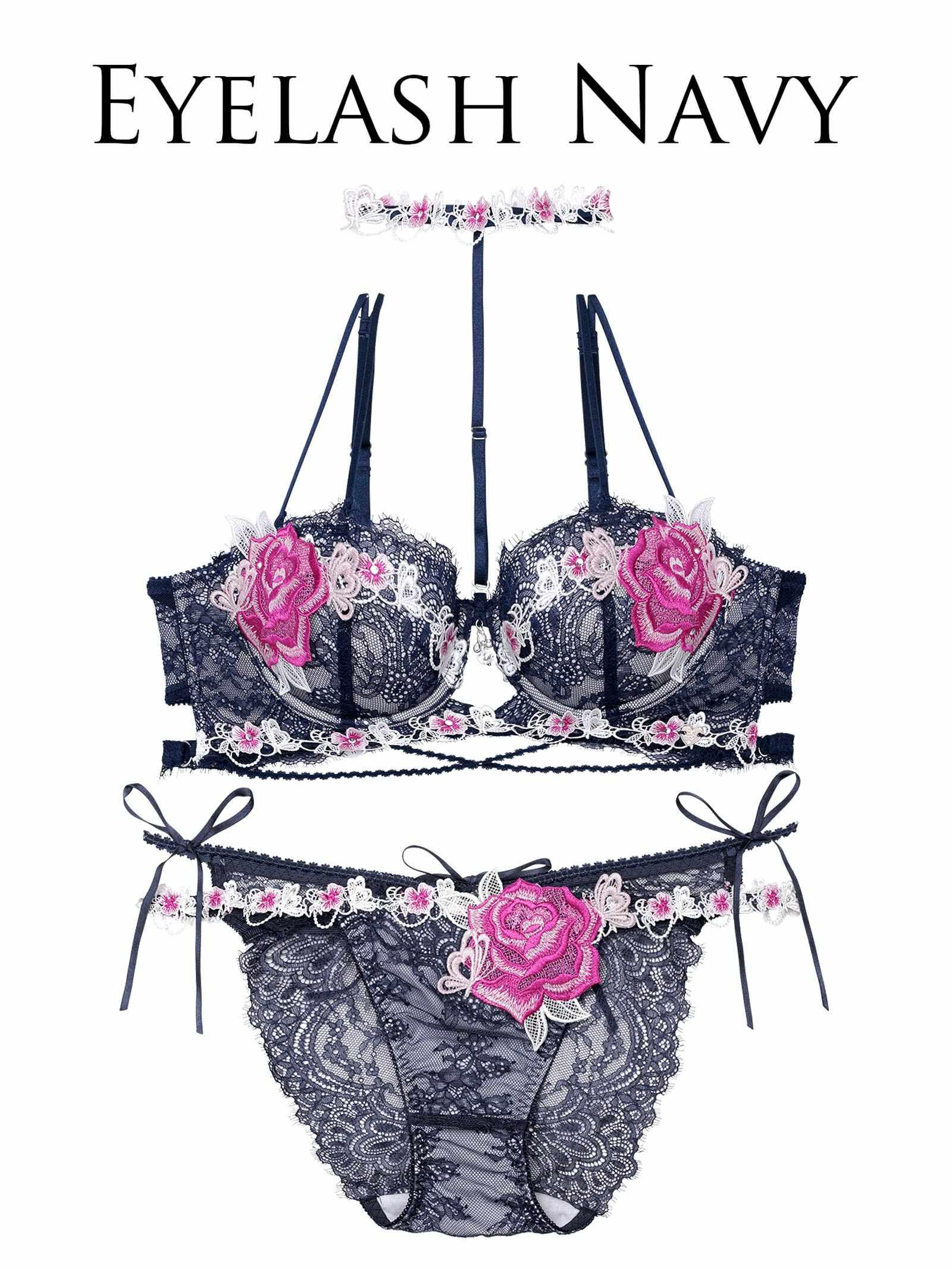 1/17再販!【明日花キララプロデュース/WhipBunny】Brilliance Rose Papillon Bra&Shorts / ブリリアンスローズパピヨンブラ&ショーツ - 【公式】247Lingerie