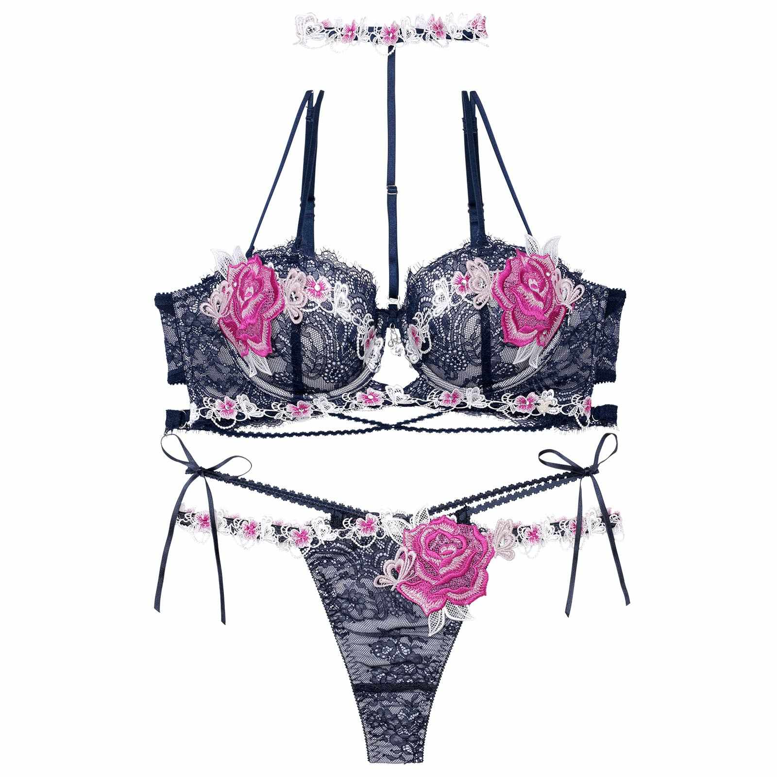 【明日花キララプロデュース/WhipBunny】Brilliance Rose Papillon Bra&T-back / ブリリアンスローズパピヨンブラ&Tバック