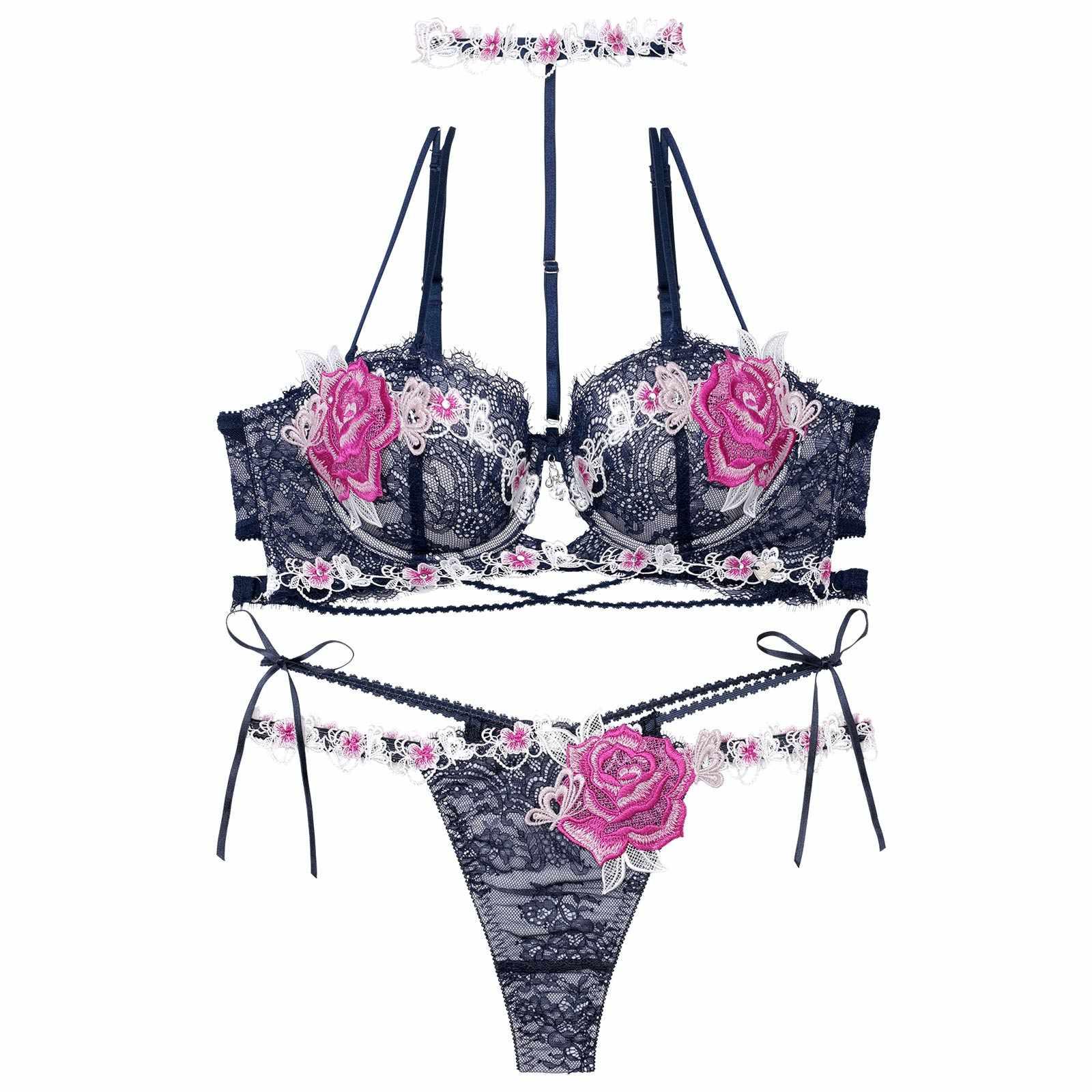 1/17再販!【明日花キララプロデュース/WhipBunny】Brilliance Rose Papillon Bra&T-back / ブリリアンスローズパピヨンブラ&Tバック - 【公式】247Lingerie