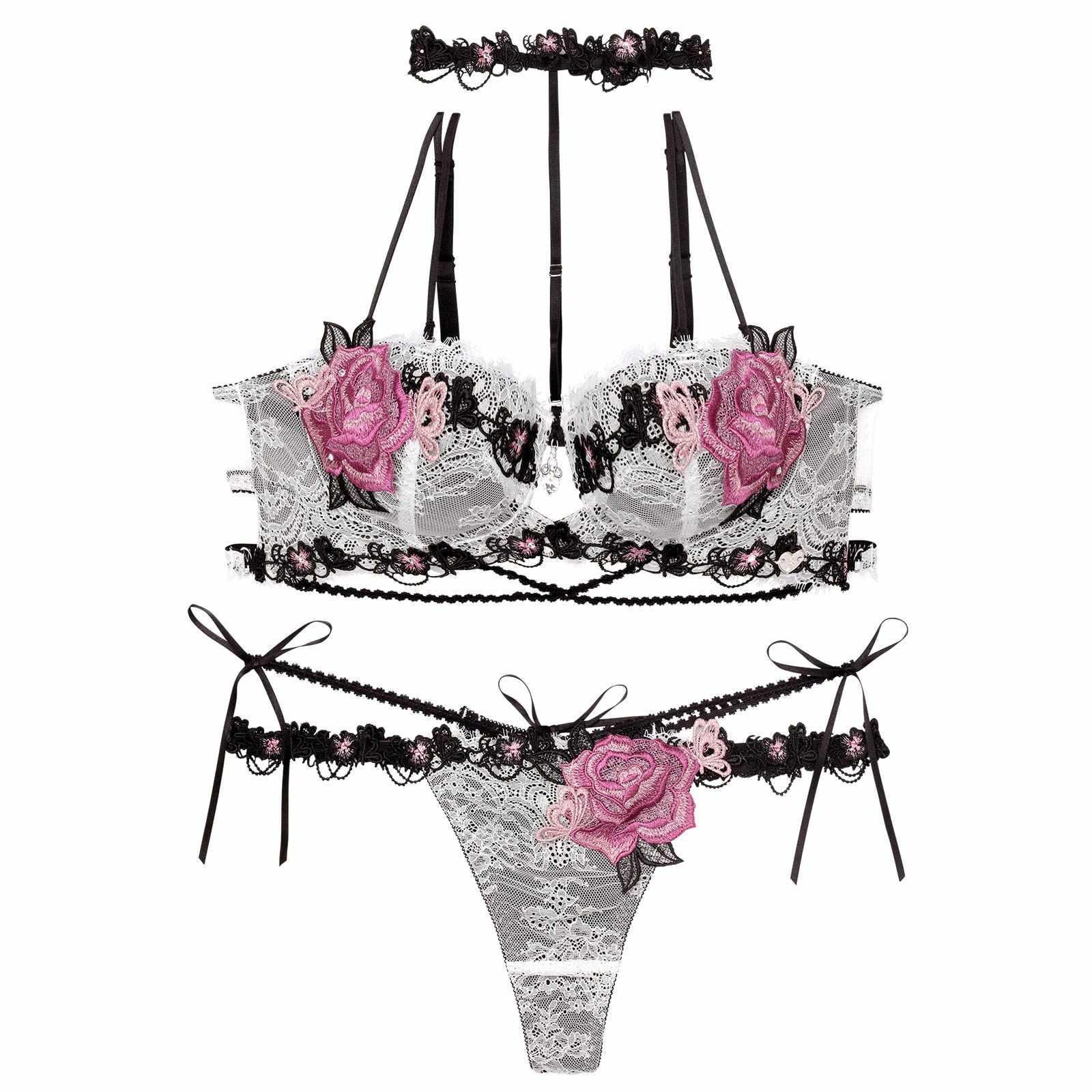 1/17再販!【明日花キララプロデュース/WhipBunny】Brilliance Rose Papillon Bra&T-back / ブリリアンスローズパピヨンブラ&Tバック - 【公式】247Lingerie
