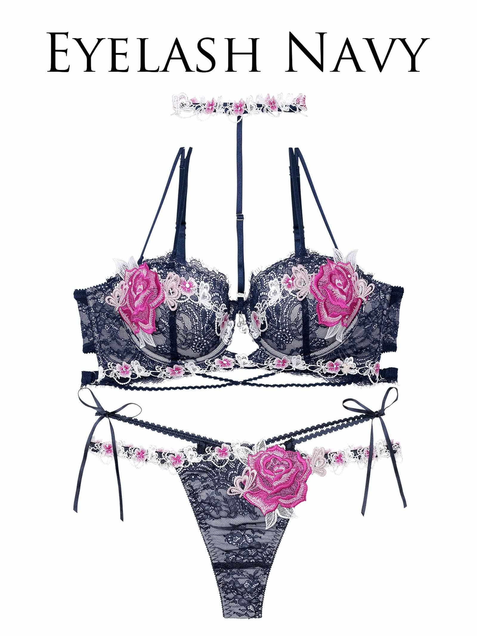 1/17再販!【明日花キララプロデュース/WhipBunny】Brilliance Rose Papillon Bra&T-back / ブリリアンスローズパピヨンブラ&Tバック - 【公式】247Lingerie