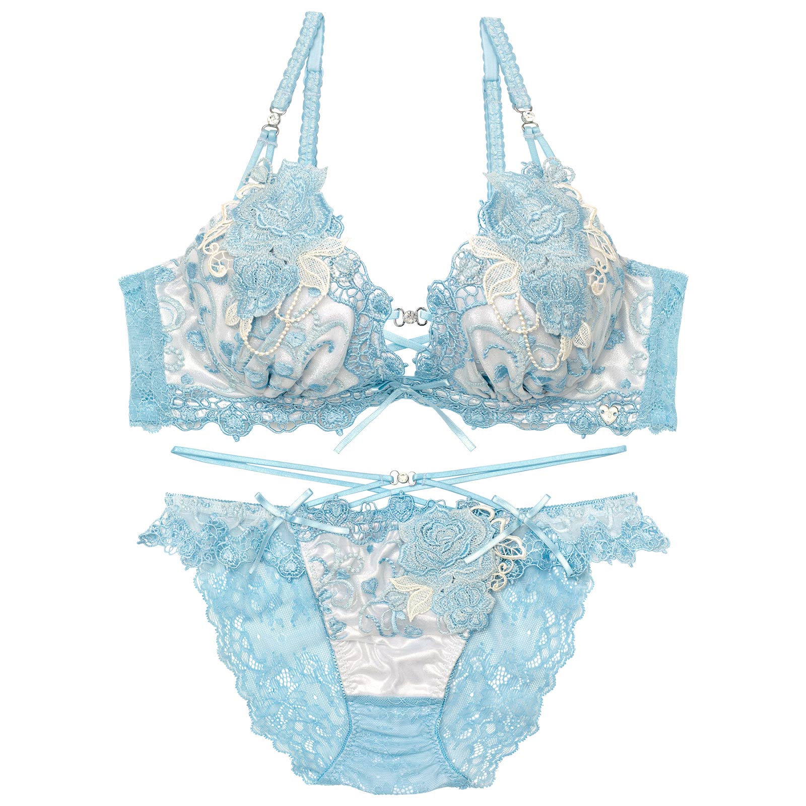 11/22再販!【明日花キララプロデュース/WhipBunny】Glitter Rose Tiara Bra&Shorts / グリッターローズティアラブラ&ショーツ