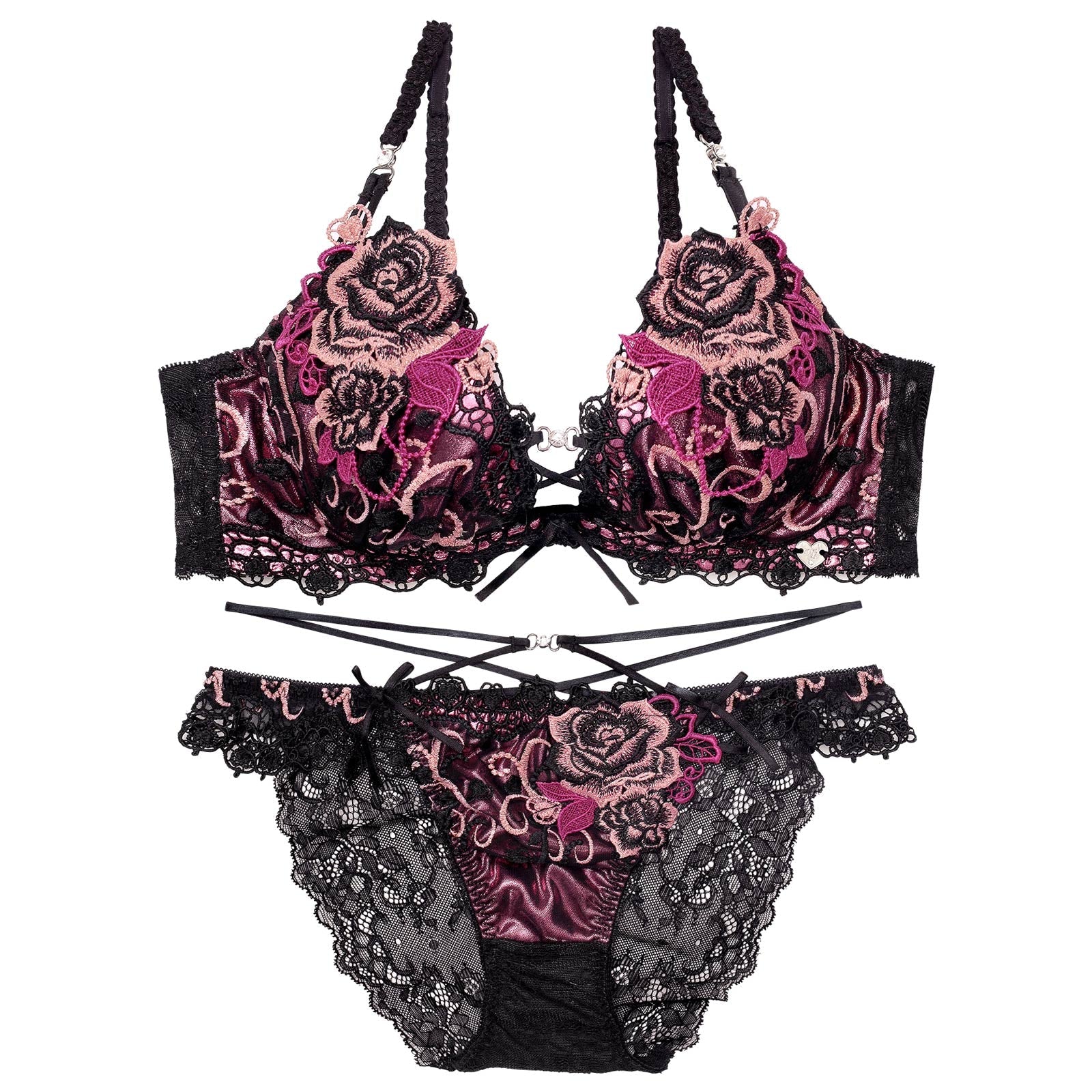 11/22再販!【明日花キララプロデュース/WhipBunny】Glitter Rose Tiara Bra&Shorts / グリッターローズティアラブラ&ショーツ