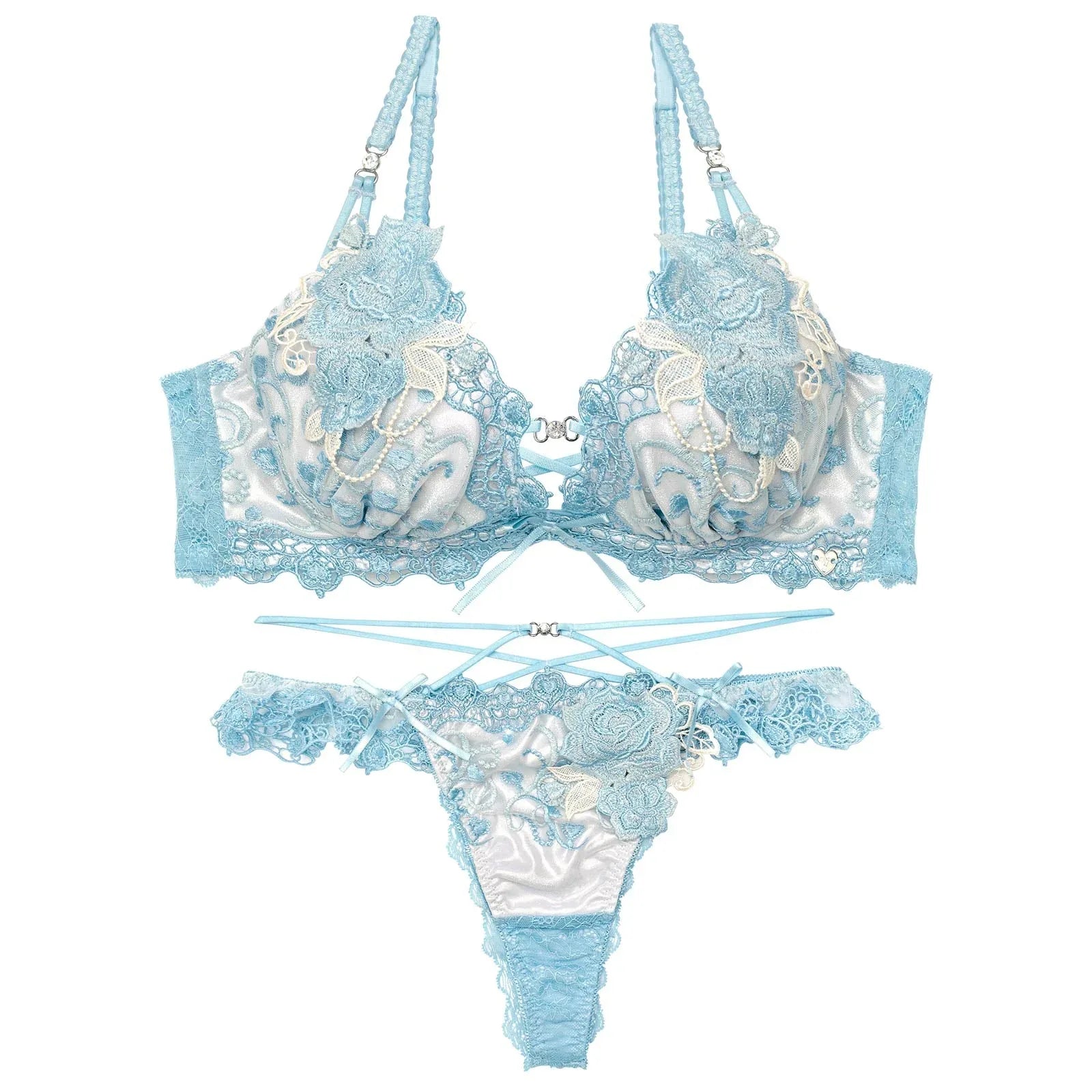【明日花キララプロデュース/WhipBunny】Glitter Rose Tiara Bra&T-back / グリッターローズティアラブラ&Tバック