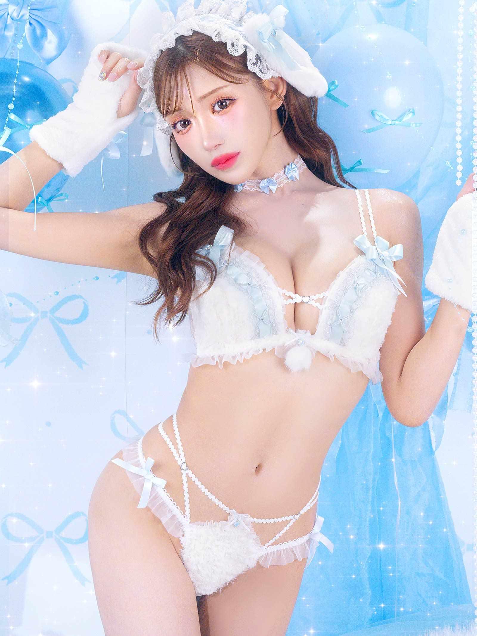 9/19新作!【明日花キララプロデュース/WhipBunny】Fluffy Sweet Puppy Bra&Shorts / フラッフィースウィートパピーブラ&ショーツ