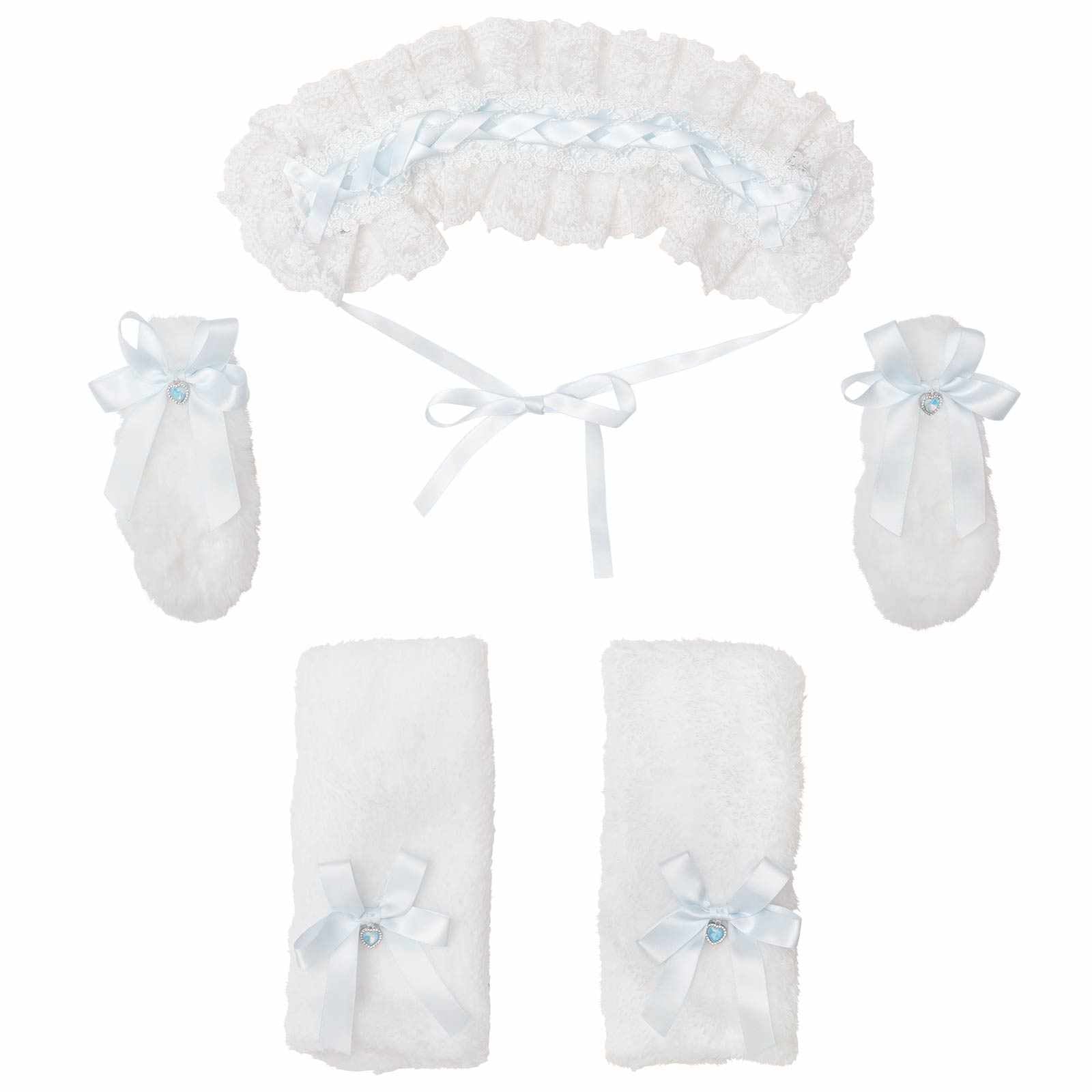 12/16再販!【明日花キララプロデュース/WhipBunny】Fluffy Sweet Puppy Head dress&Armcovers / フラッフィースウィートパピーヘッドドレス&アームカバー