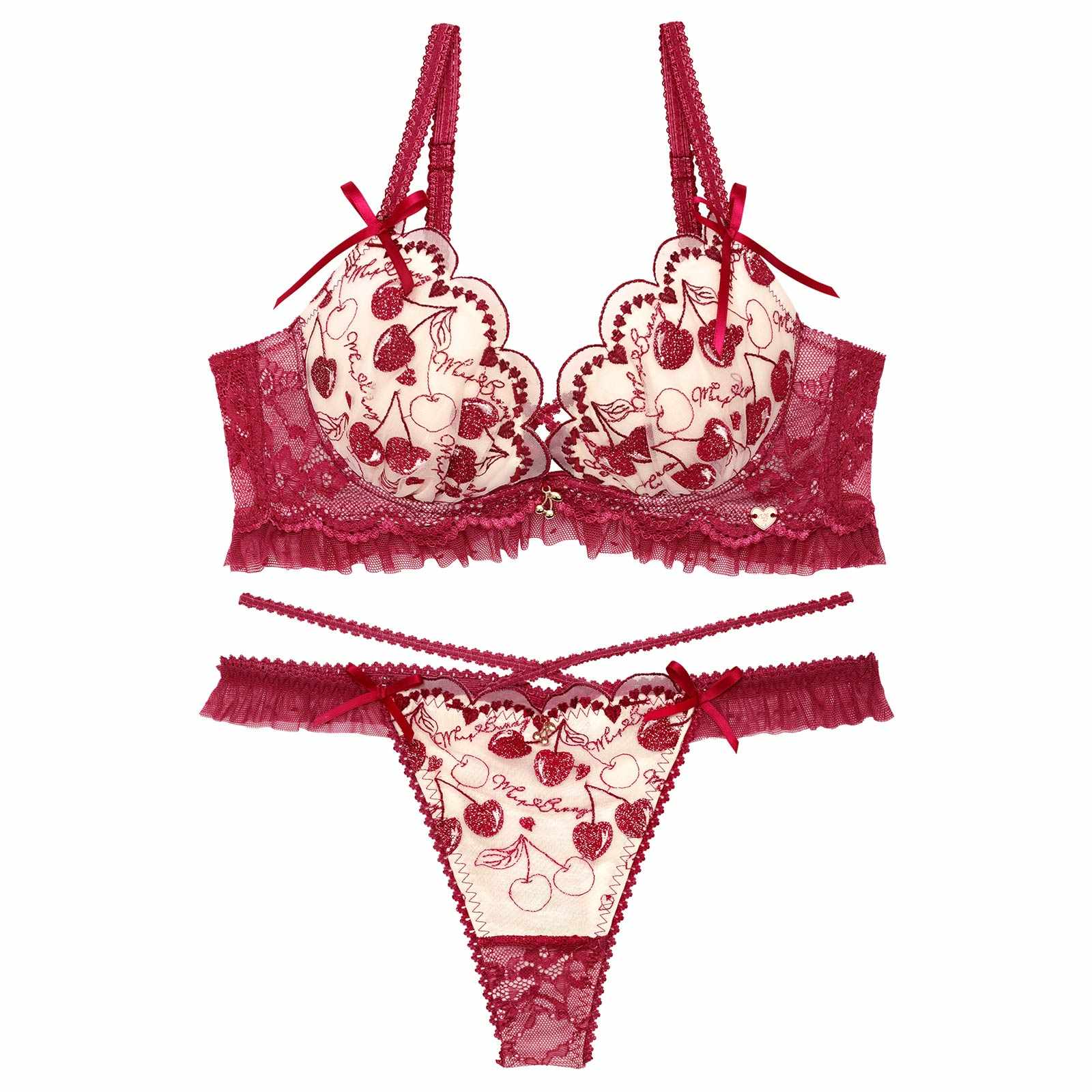 【明日花キララプロデュース/WhipBunny】Twinkle Cherry Frill Bra&T-back / トゥインクルチェリーフリルブラ&Tバック