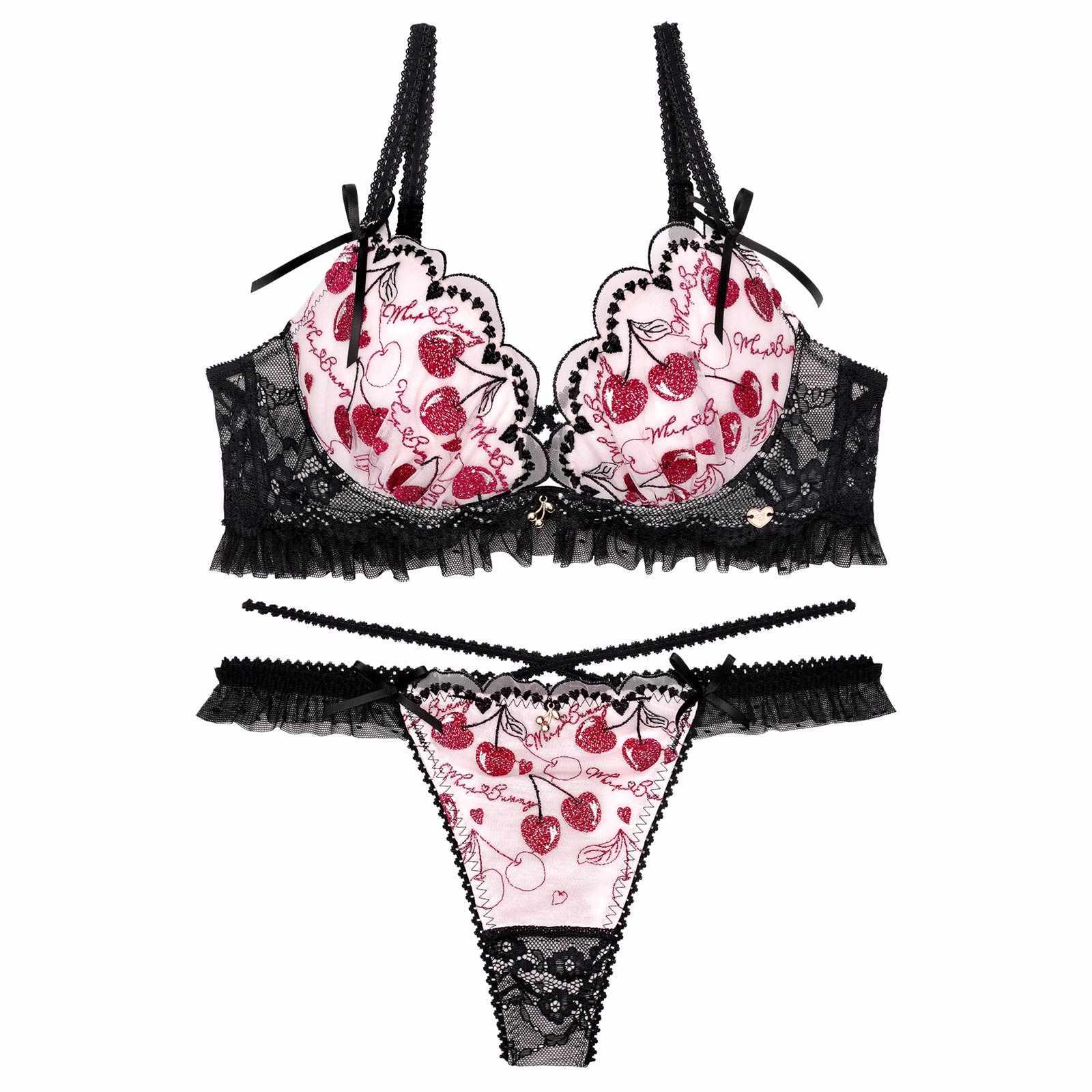 【明日花キララプロデュース/WhipBunny】Twinkle Cherry Frill Bra&T-back / トゥインクルチェリーフリルブラ&Tバック