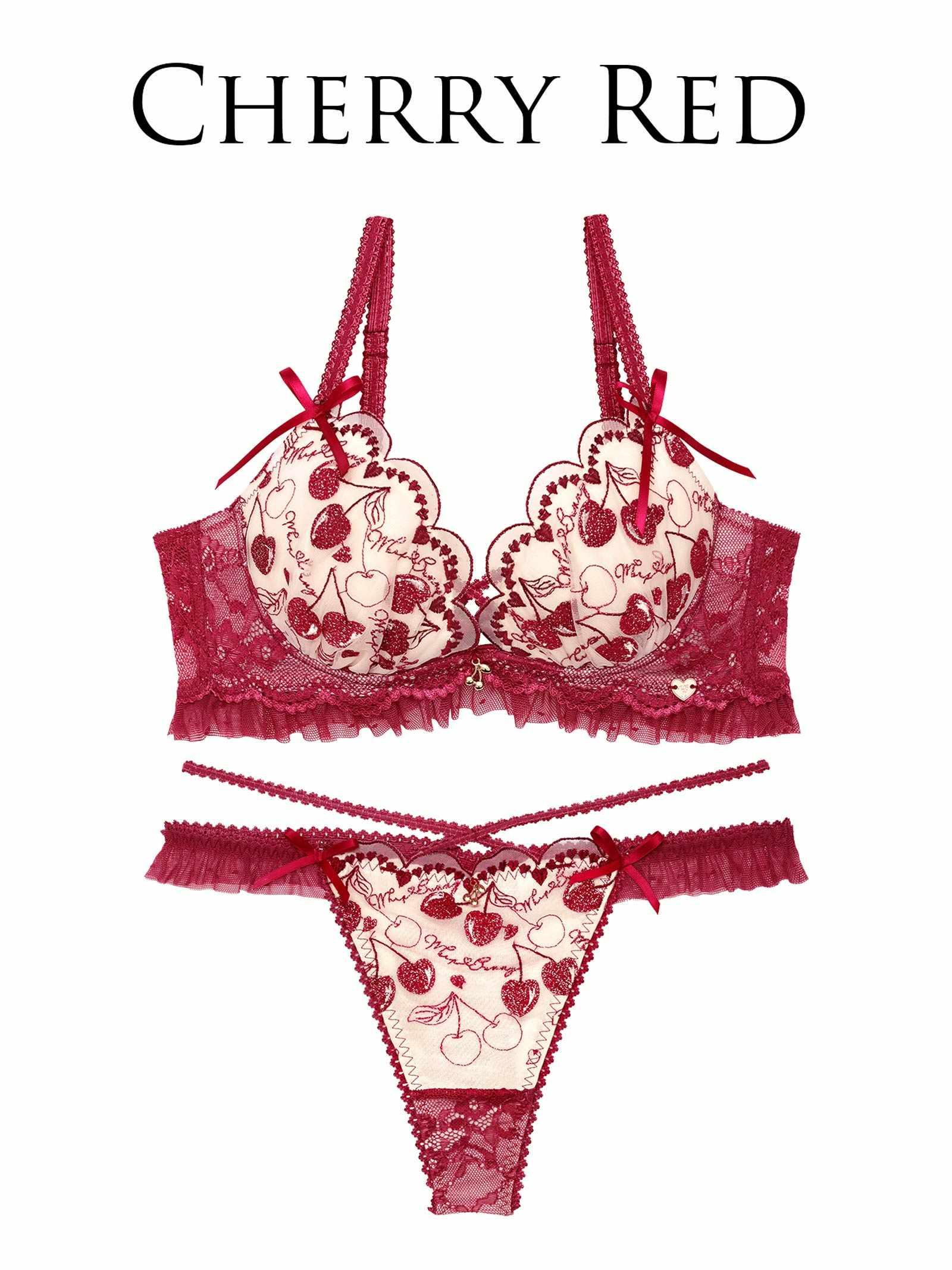 【明日花キララプロデュース/WhipBunny】Twinkle Cherry Frill Bra&T-back / トゥインクルチェリーフリルブラ&Tバック