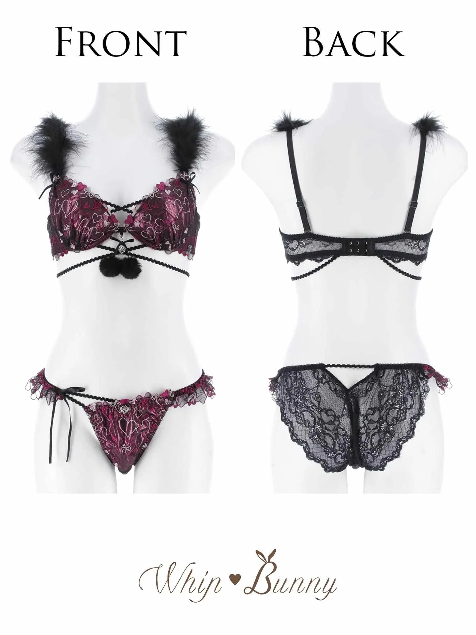 10/31新作!【明日花キララプロデュース/WhipBunny】Romance Glitter Heart Bra&Shorts / ロマンスグリッターハートブラ&ショーツ