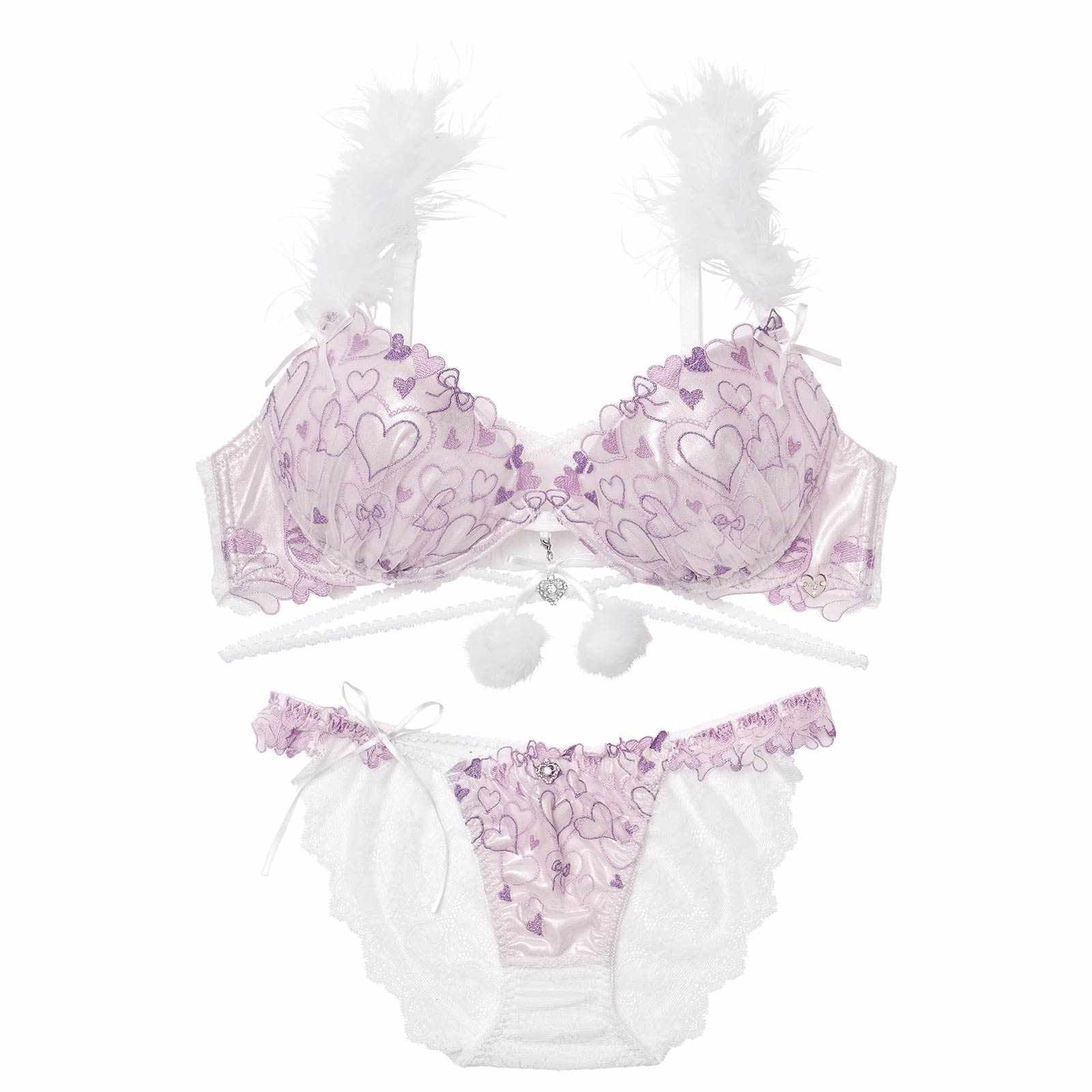 【明日花キララプロデュース/WhipBunny】Romance Glitter Heart Bra&Shorts / ロマンスグリッターハートブラ&ショーツ