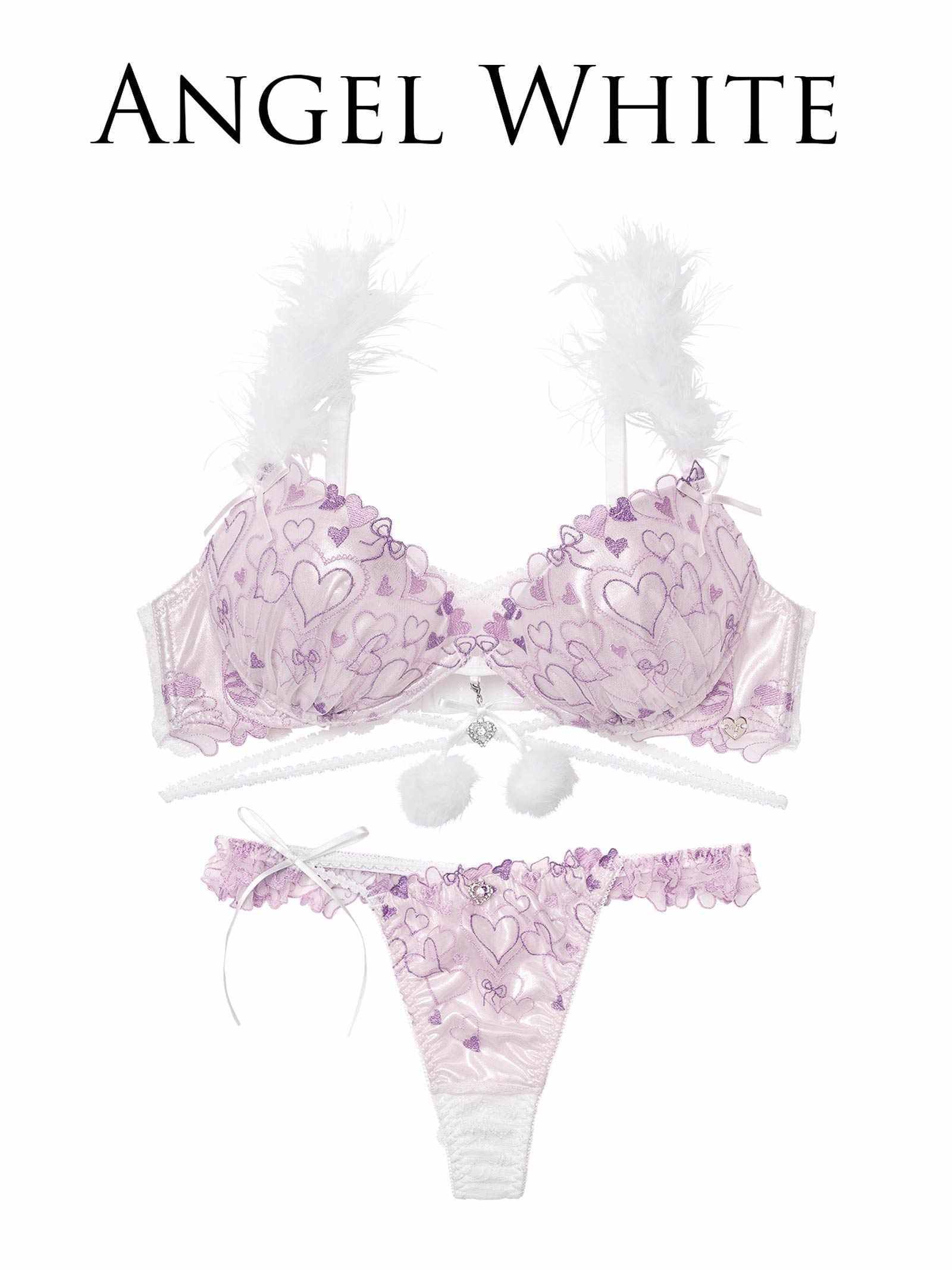 10/31新作!【明日花キララプロデュース/WhipBunny】Romance Glitter Heart Bra&T-back / ロマンスグリッターハートブラ&Tバック