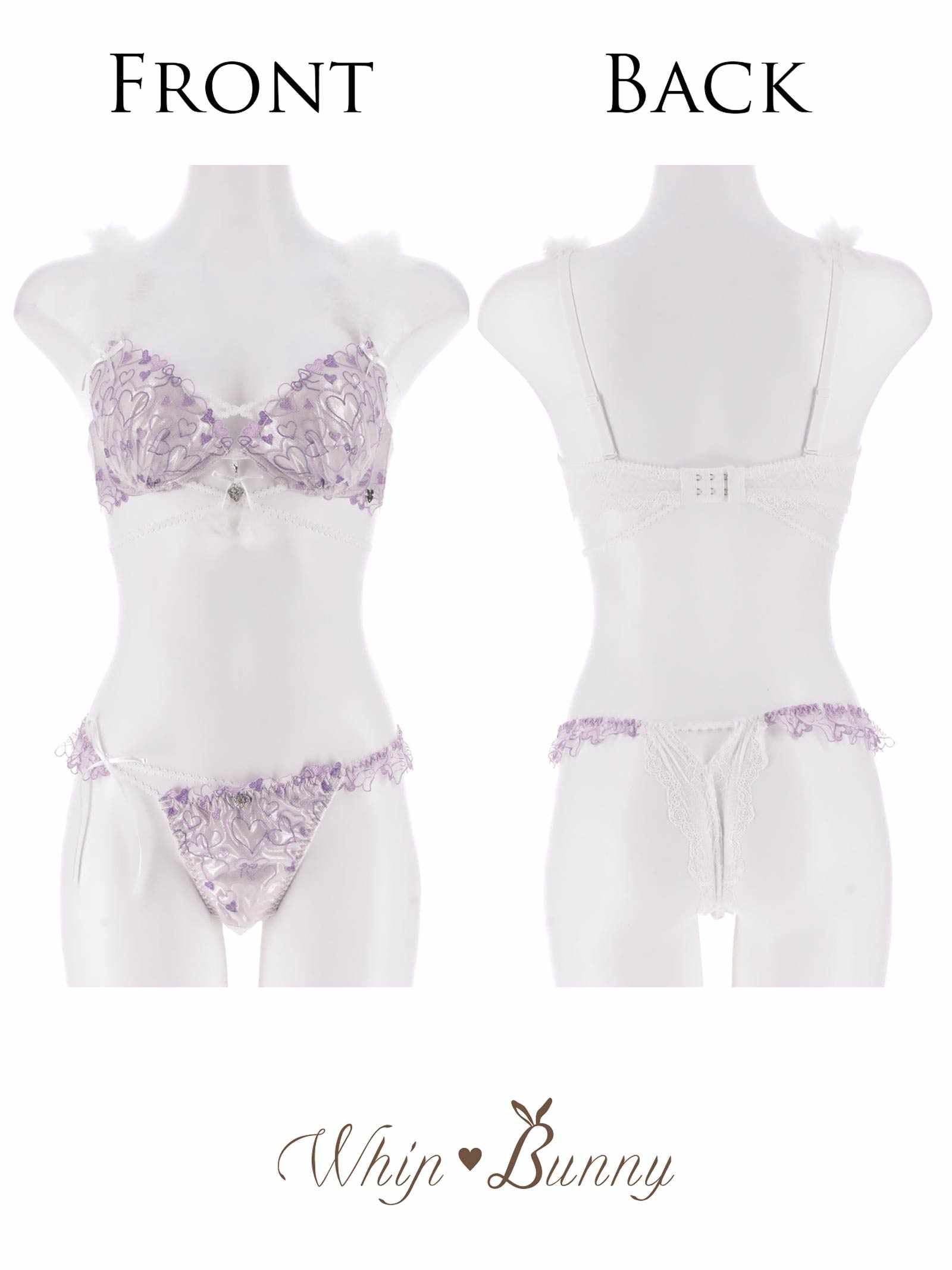 10/31新作!【明日花キララプロデュース/WhipBunny】Romance Glitter Heart Bra&T-back / ロマンスグリッターハートブラ&Tバック