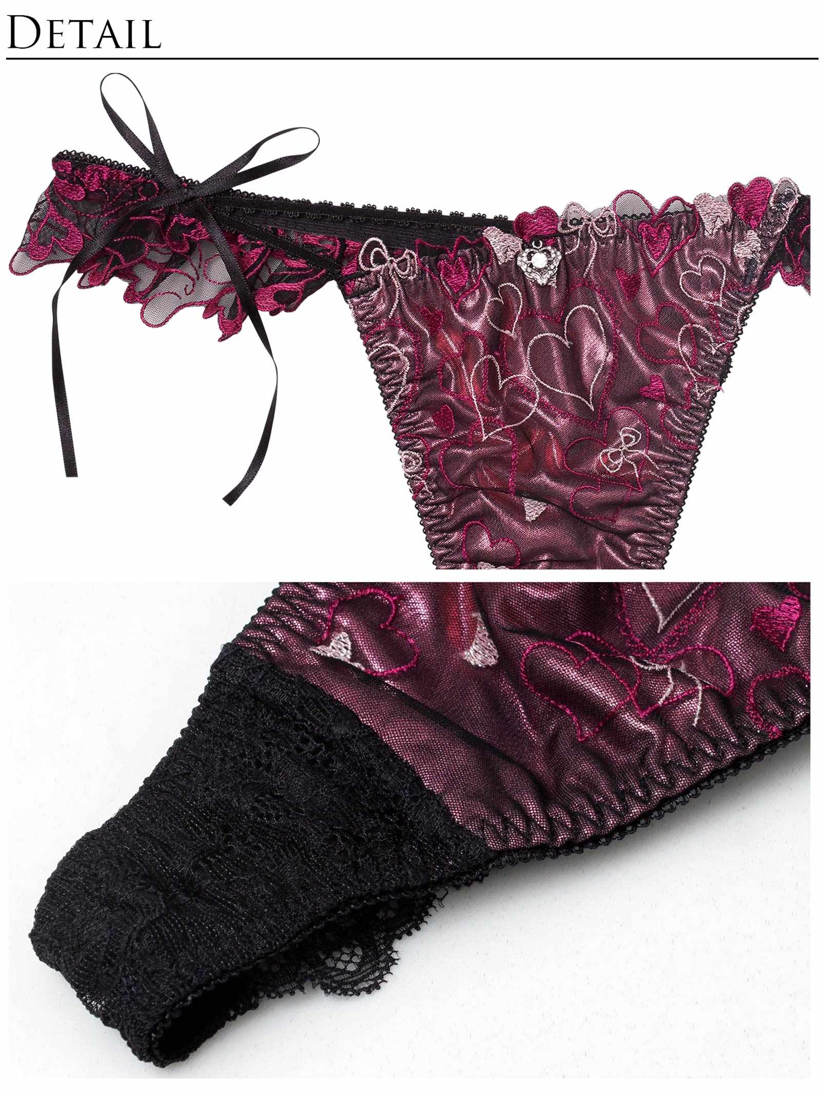 10/31新作!【明日花キララプロデュース/WhipBunny】Romance Glitter Heart Bra&T-back / ロマンスグリッターハートブラ&Tバック