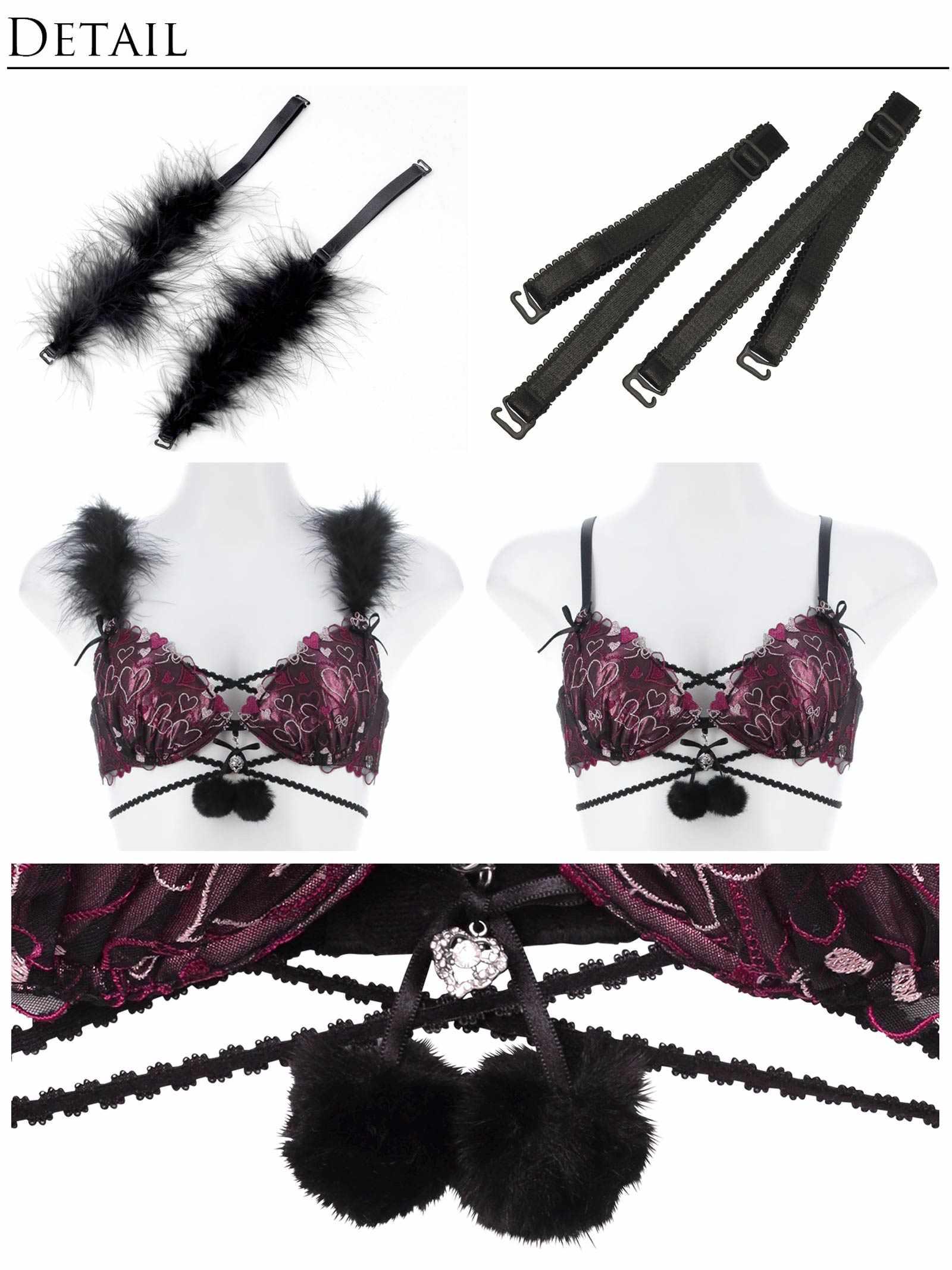 10/31新作!【明日花キララプロデュース/WhipBunny】Romance Glitter Heart Bra&T-back / ロマンスグリッターハートブラ&Tバック