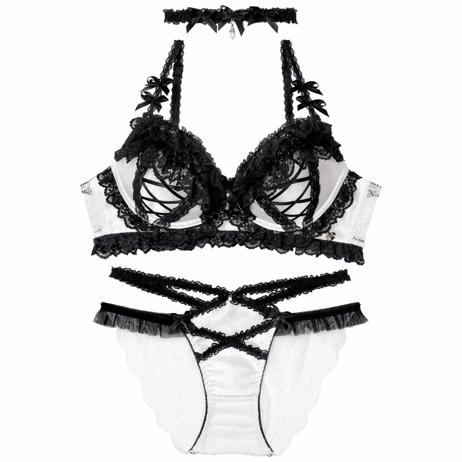 12/12新作!【明日花キララプロデュース/WhipBunny】Lolita Frill Lacy Bra&Shorts / ロリータフリルレーシィブラ&ショーツ