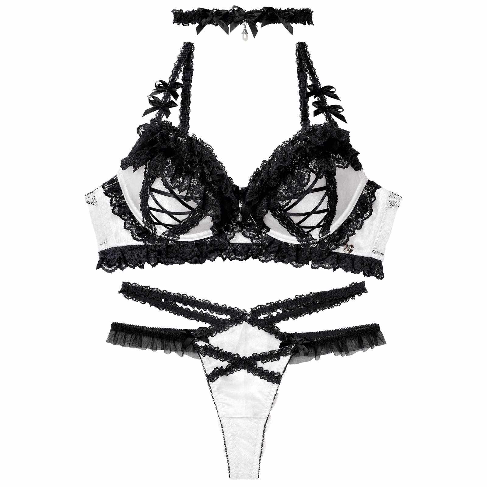 12/12新作!【明日花キララプロデュース/WhipBunny】Lolita Frill Lacy Bra&T-back / ロリータフリルレーシィブラ&Tバック