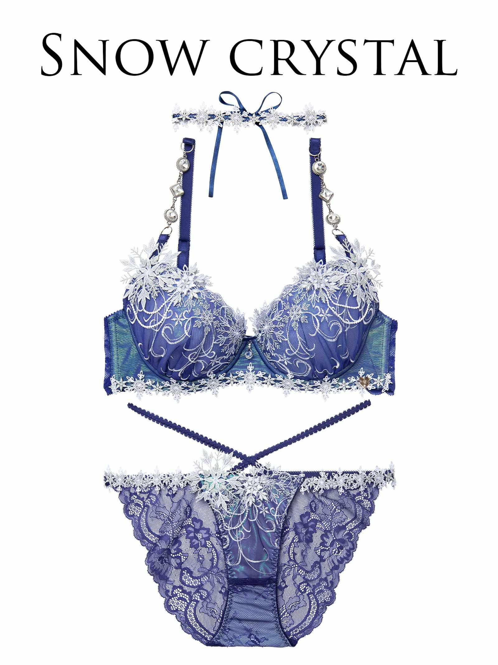 11/28新作!【明日花キララプロデュース/WhipBunny】Aurora Snow Queen Bra&Shorts / SNOW CRYSTAL オーロラスノークイーンブラ&ショーツ / スノークリスタル