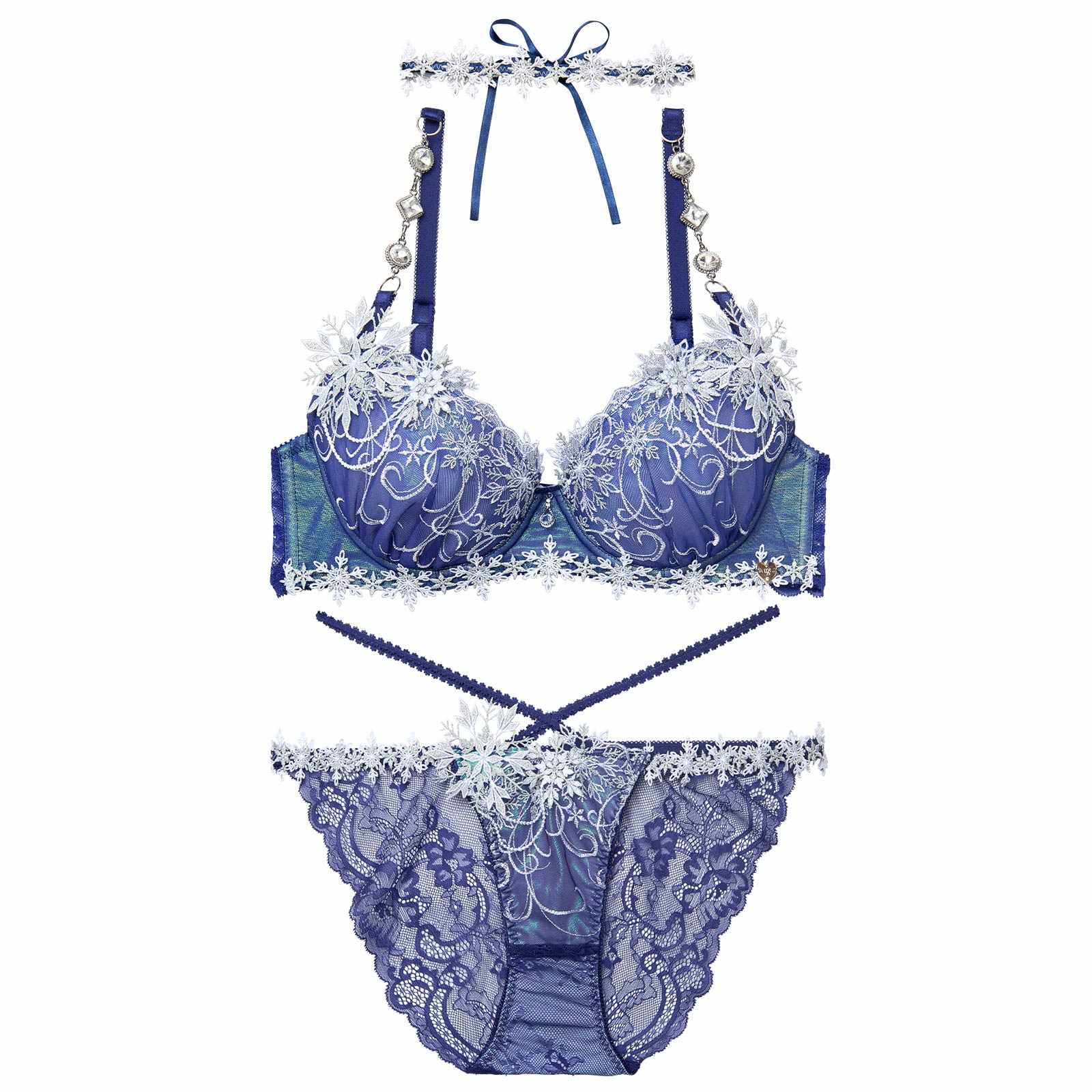 【明日花キララプロデュース/WhipBunny】Aurora Snow Queen Bra&Shorts / SNOW CRYSTAL オーロラスノークイーンブラ&ショーツ / スノークリスタル