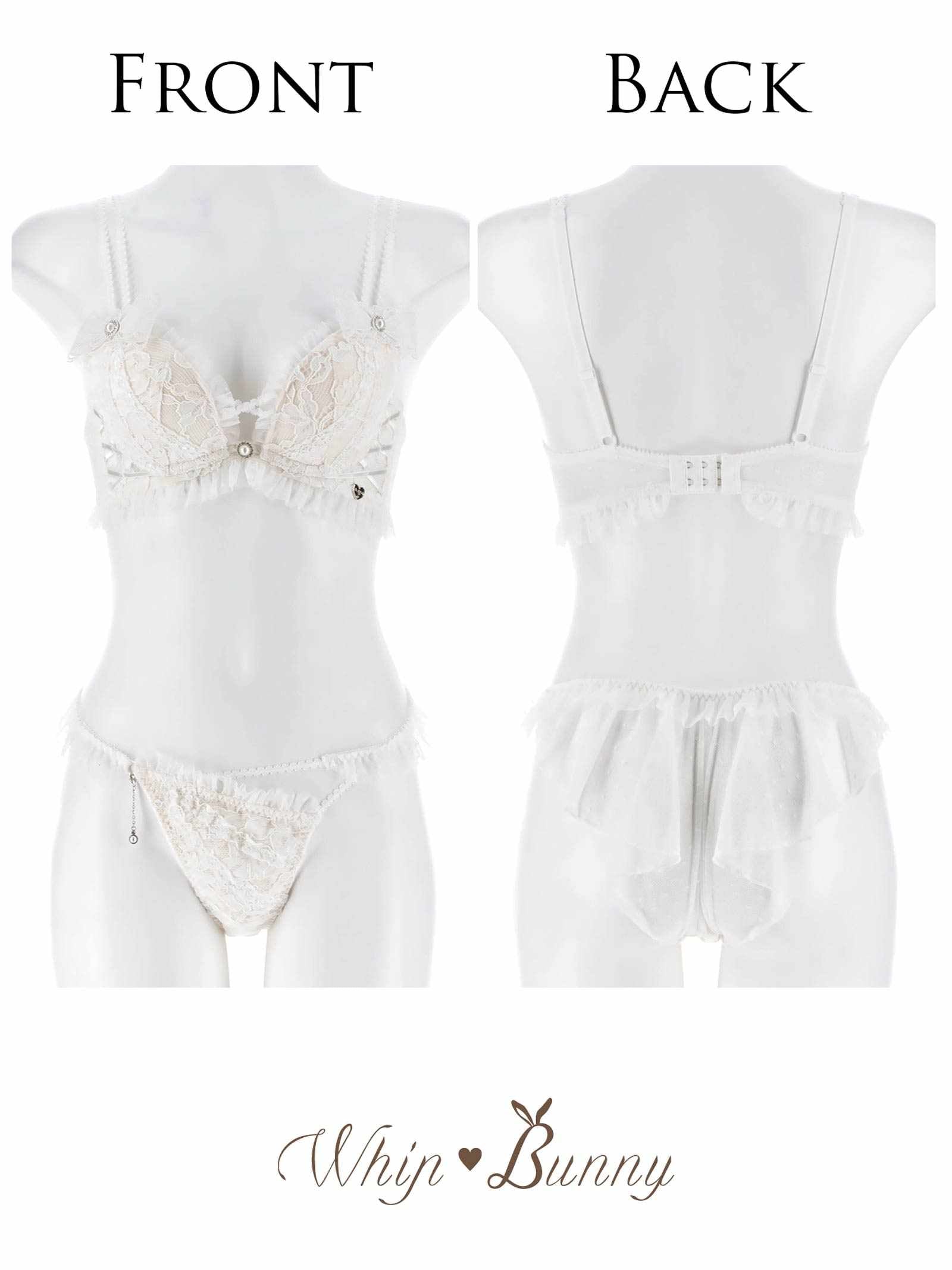 2/27新作!【明日花キララプロデュース/WhipBunny】Dot Ribbon Tulle Bra&Shorts / ドットリボンチュールブラ&ショーツ