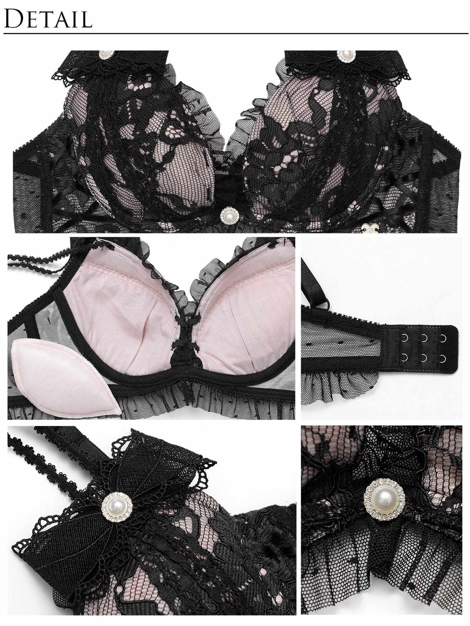 2/27新作!【明日花キララプロデュース/WhipBunny】Dot Ribbon Tulle Bra&Shorts / ドットリボンチュールブラ&ショーツ