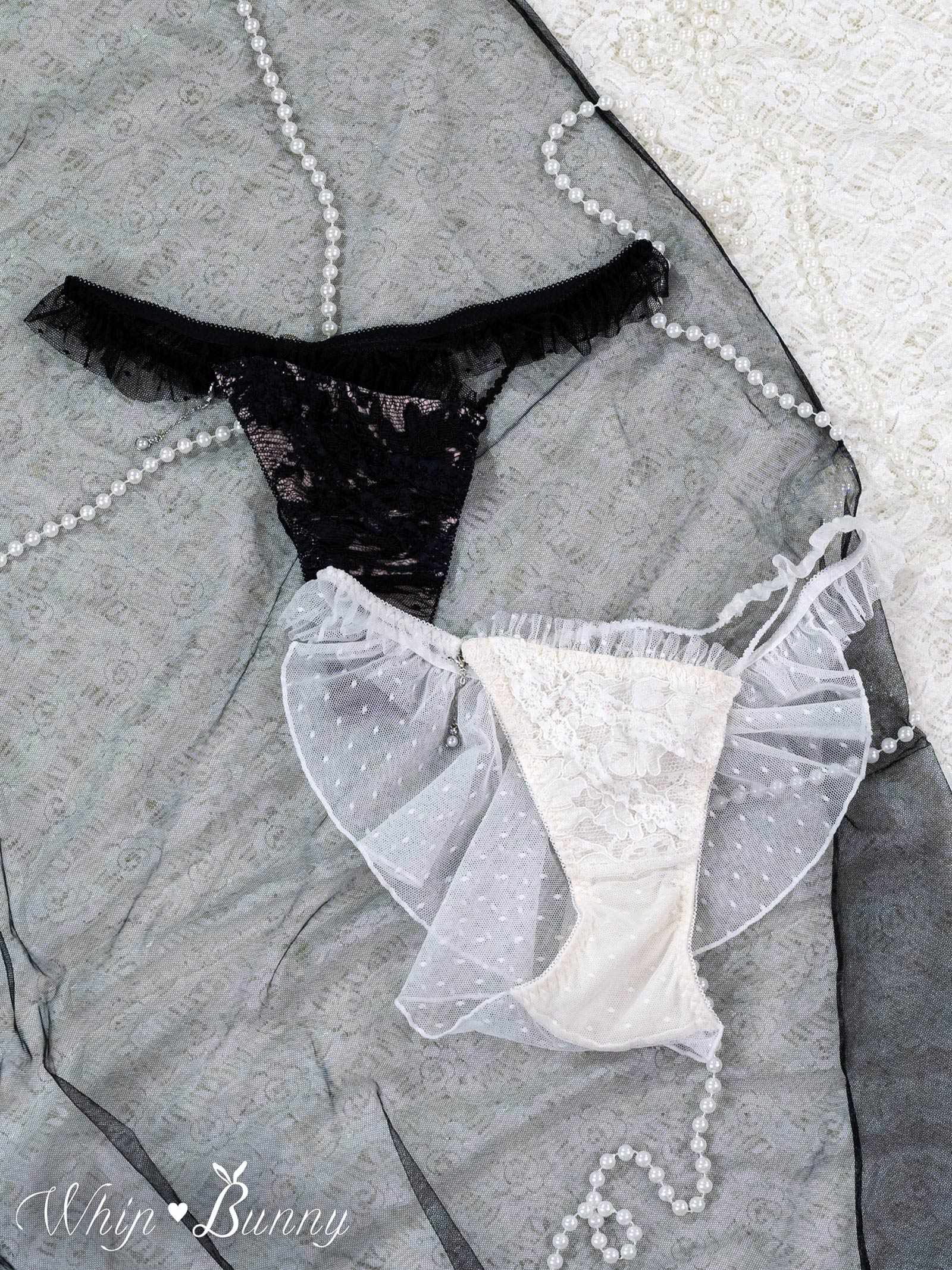 2/27新作!【明日花キララプロデュース/WhipBunny】Dot Ribbon Tulle Shorts / ドットリボンチュールショーツ