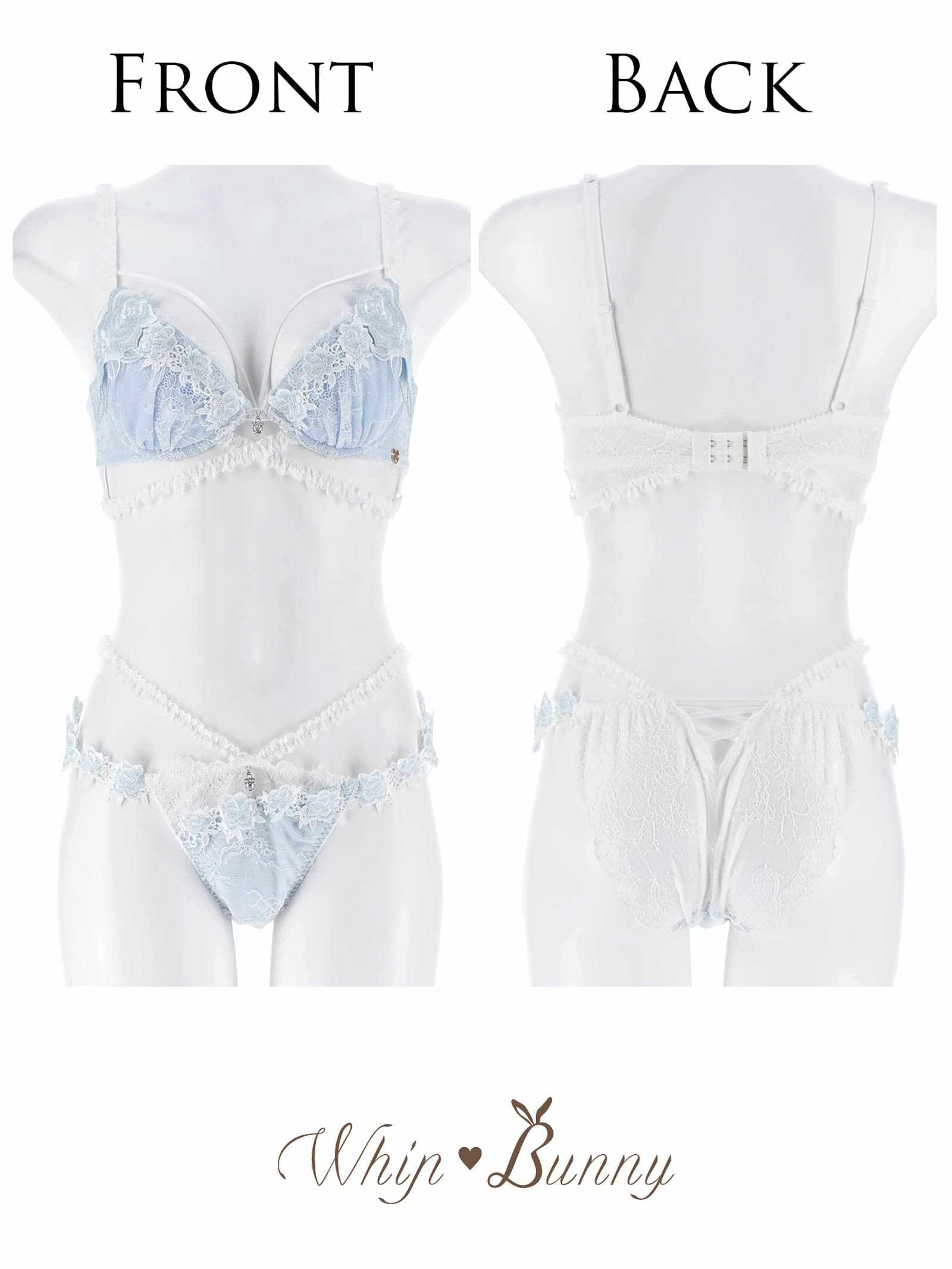 2/6新作!【明日花キララプロデュース/WhipBunny】Crystal Rose Frill Bra&Shorts / クリスタルローズフリルブラ&ショーツ