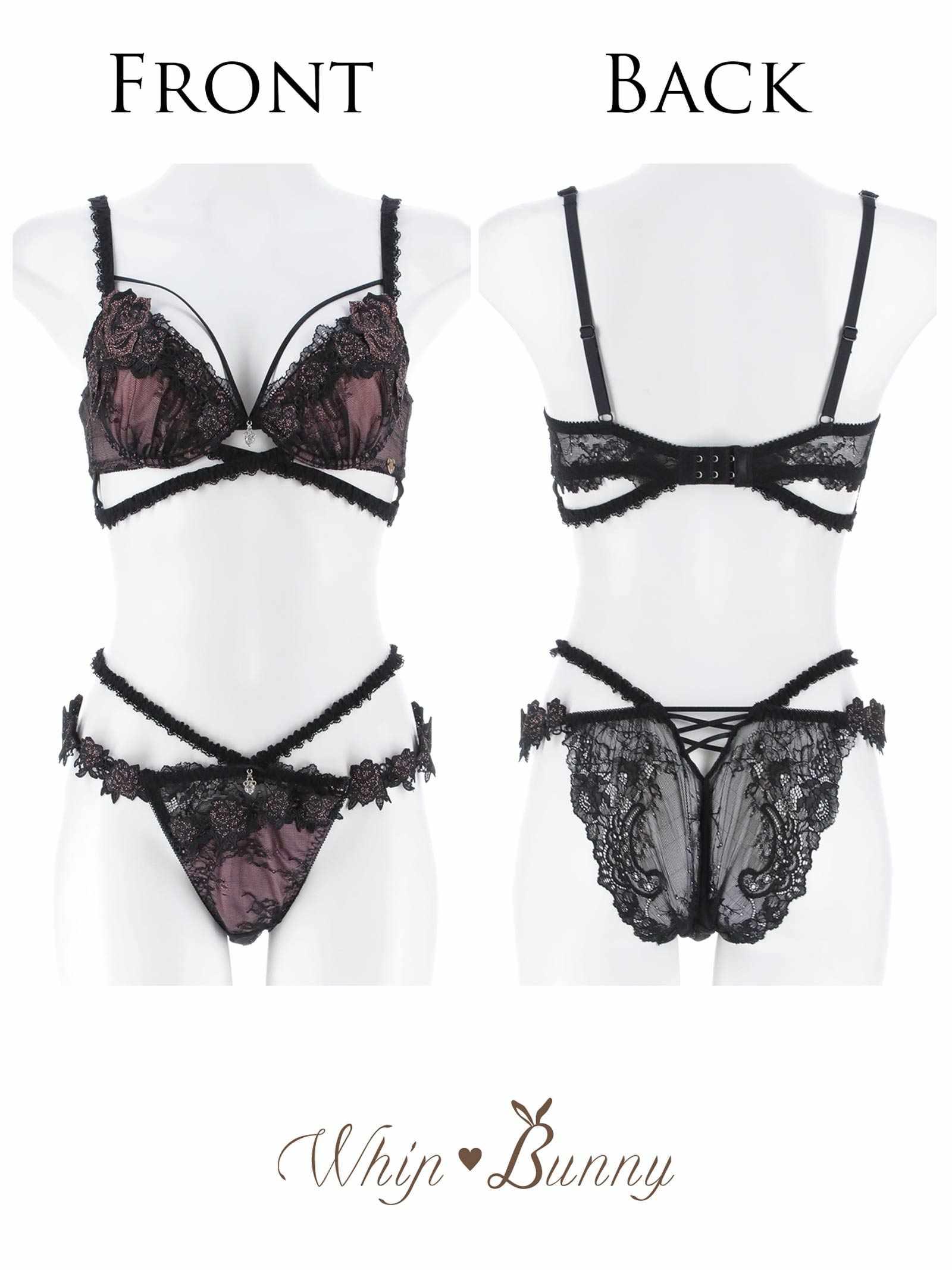 2/6新作!【明日花キララプロデュース/WhipBunny】Crystal Rose Frill Bra&Shorts / クリスタルローズフリルブラ&ショーツ