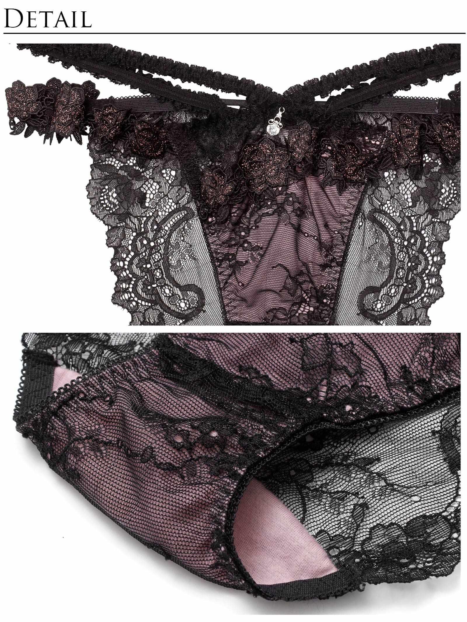 2/6新作!【明日花キララプロデュース/WhipBunny】Crystal Rose Frill Bra&Shorts / クリスタルローズフリルブラ&ショーツ