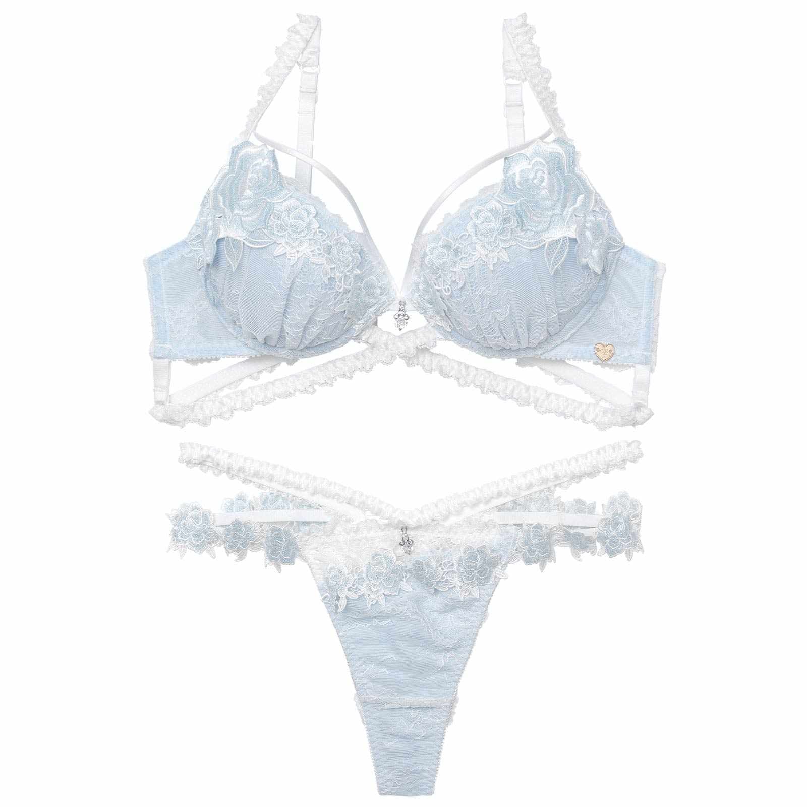 2/6新作!【明日花キララプロデュース/WhipBunny】Crystal Rose Frill Bra&T-back/ クリスタルローズフリルブラ&Tバック