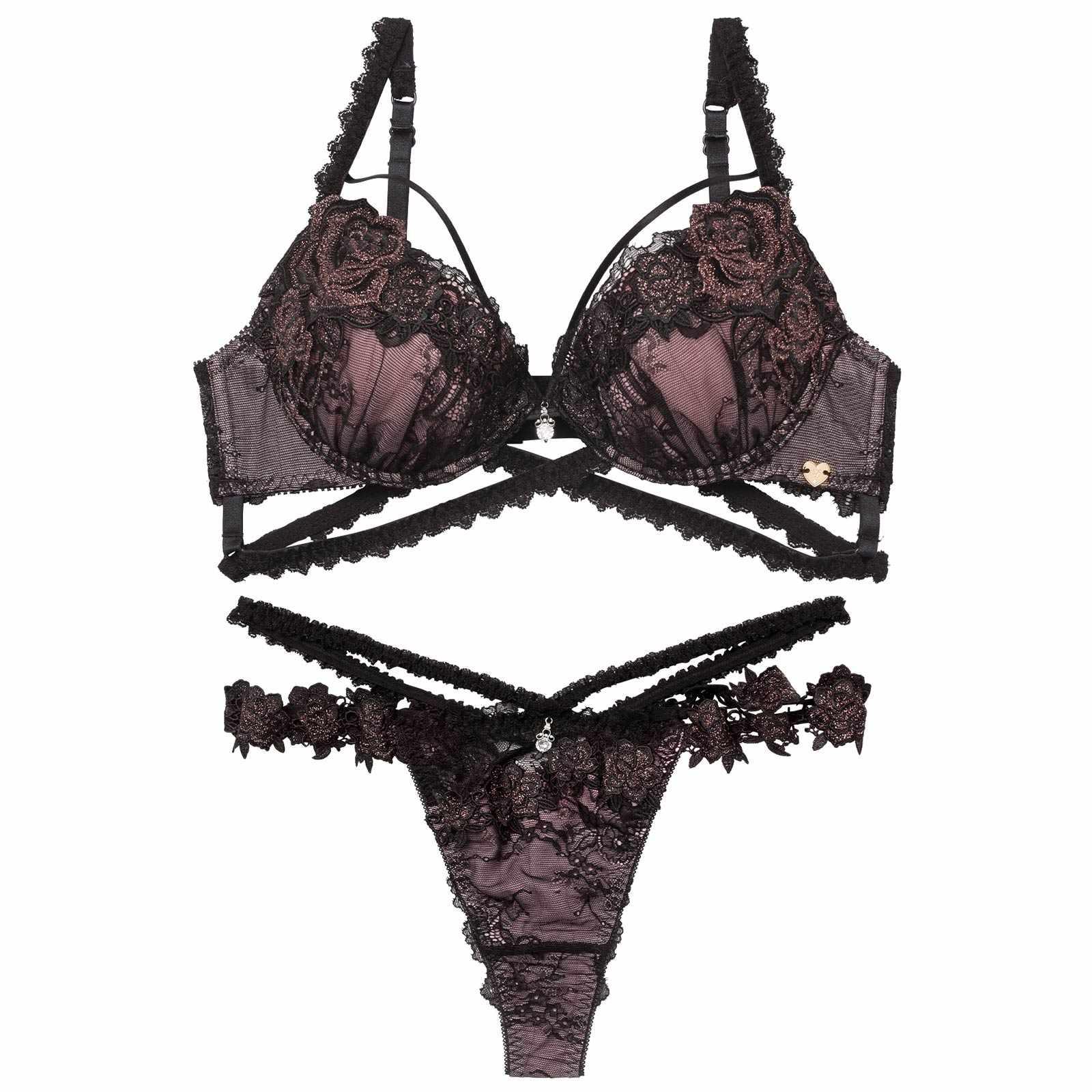 2/6新作!【明日花キララプロデュース/WhipBunny】Crystal Rose Frill Bra&T-back/ クリスタルローズフリルブラ&Tバック