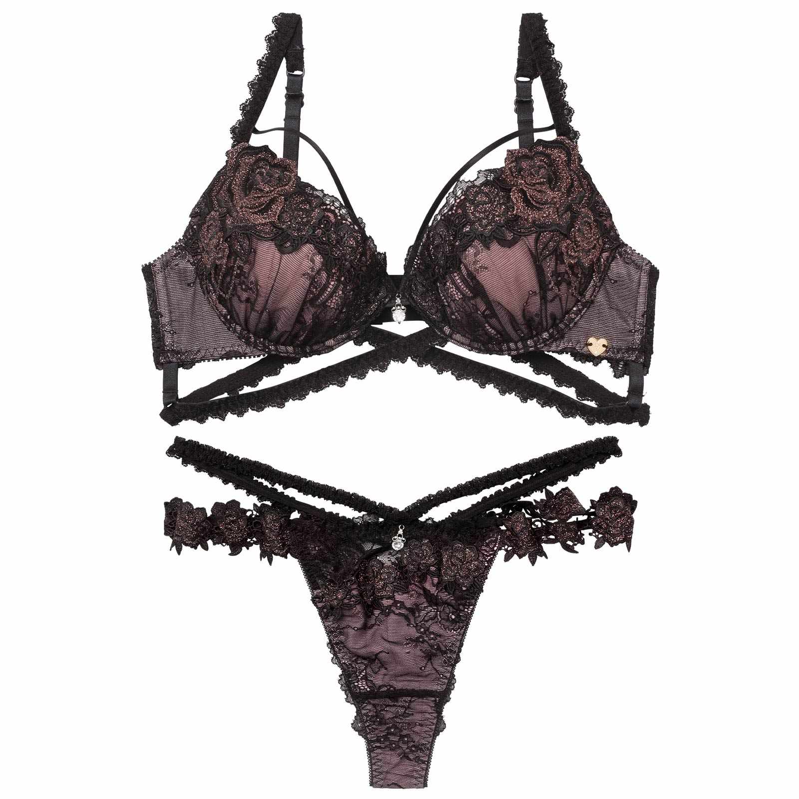 2/6新作!【明日花キララプロデュース/WhipBunny】Crystal Rose Frill Bra&T-back/ クリスタルローズフリルブラ&Tバック