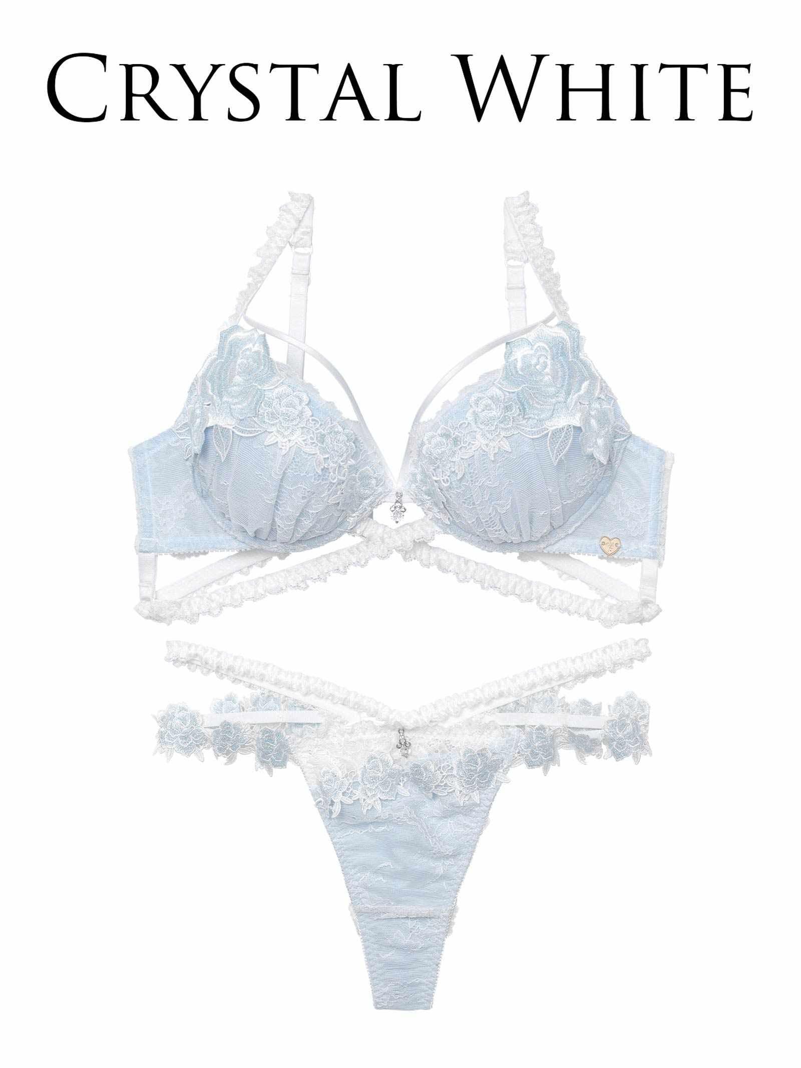 2/6新作!【明日花キララプロデュース/WhipBunny】Crystal Rose Frill Bra&T-back/ クリスタルローズフリルブラ&Tバック
