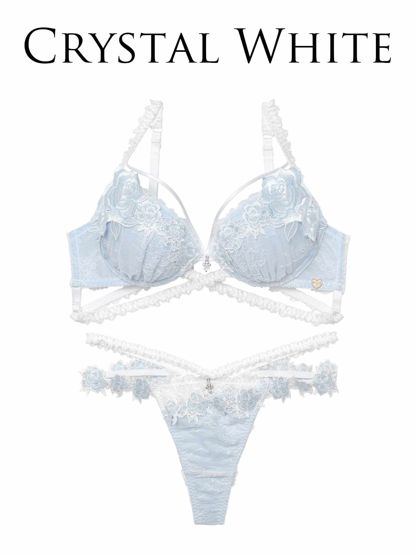 2/6新作!【明日花キララプロデュース/WhipBunny】Crystal Rose Frill Bra&T-back/ クリスタルローズフリルブラ&Tバック