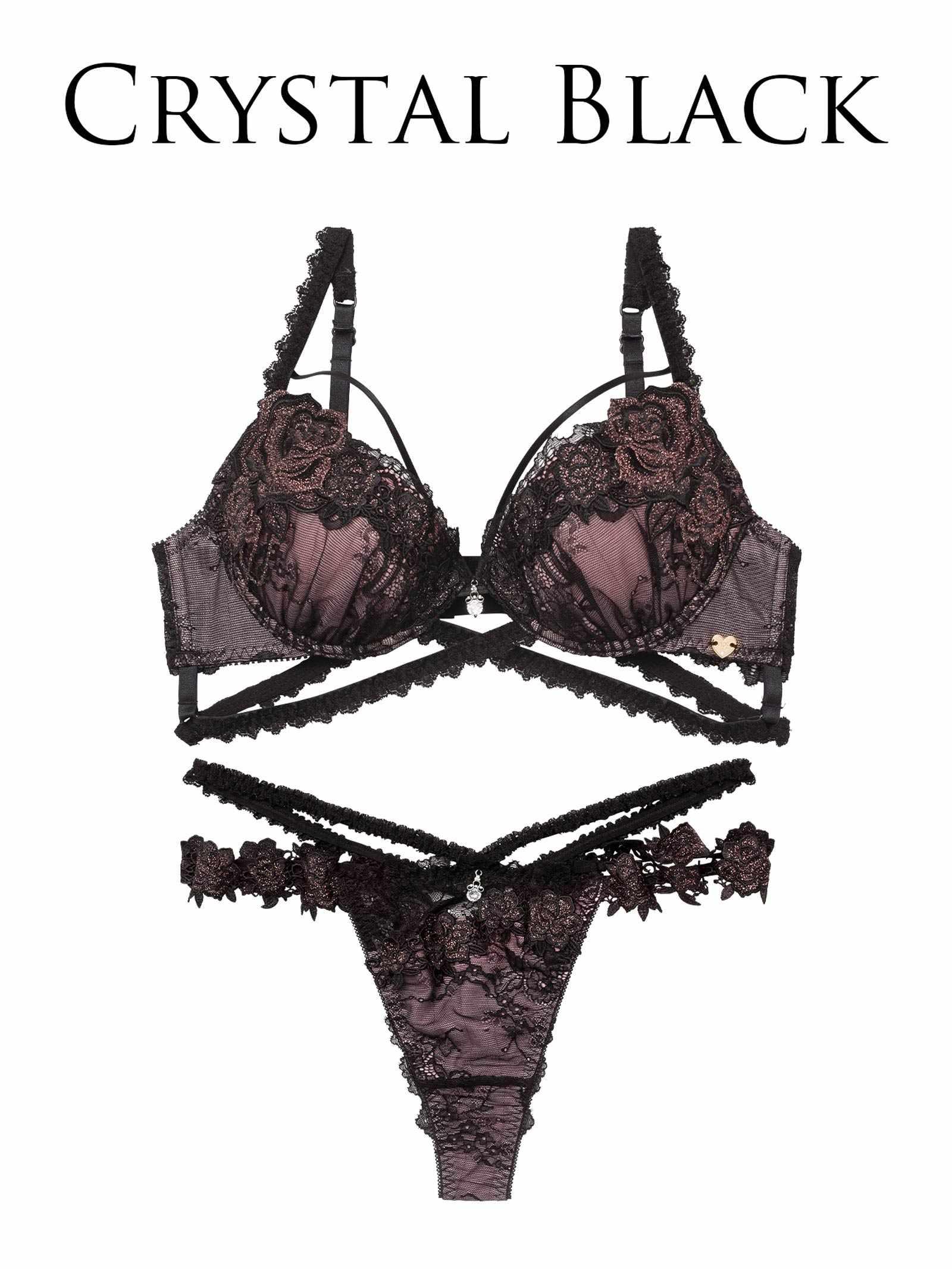 2/6新作!【明日花キララプロデュース/WhipBunny】Crystal Rose Frill Bra&T-back/ クリスタルローズフリルブラ&Tバック