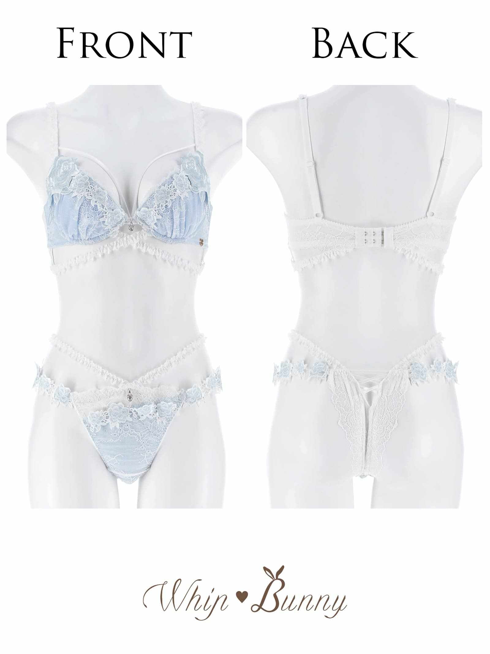 2/6新作!【明日花キララプロデュース/WhipBunny】Crystal Rose Frill Bra&T-back/ クリスタルローズフリルブラ&Tバック
