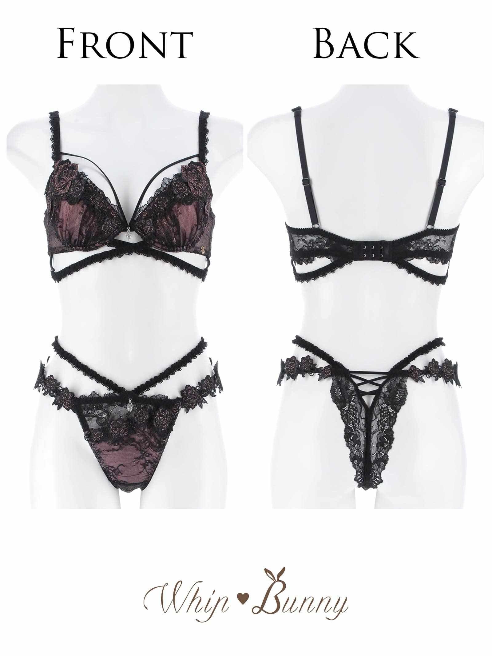 2/6新作!【明日花キララプロデュース/WhipBunny】Crystal Rose Frill Bra&T-back/ クリスタルローズフリルブラ&Tバック