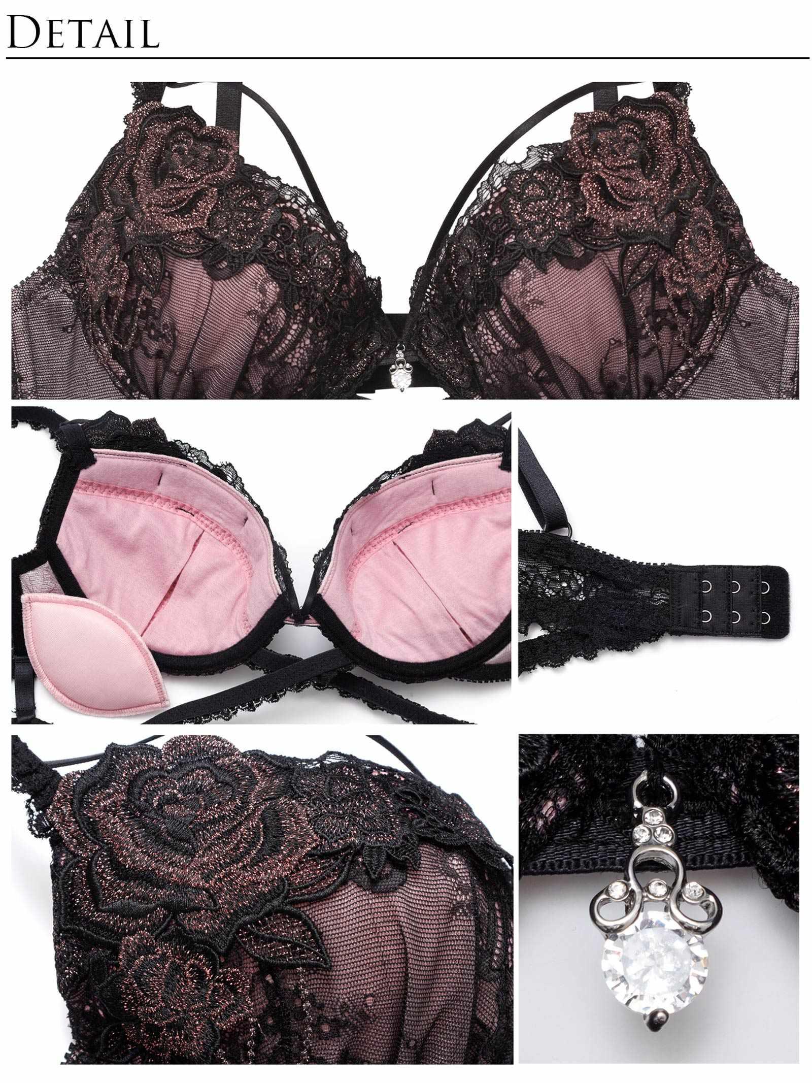 2/6新作!【明日花キララプロデュース/WhipBunny】Crystal Rose Frill Bra&T-back/ クリスタルローズフリルブラ&Tバック