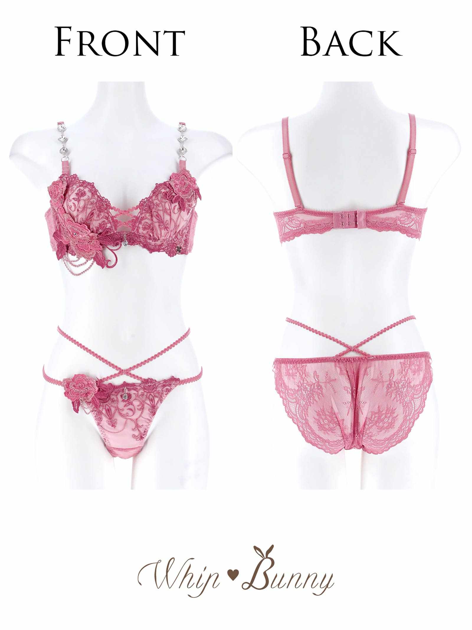 3/20新作!【明日花キララプロデュース/WhipBunny】Luxury Rose Lacy Bra&Shorts / ラグジュアリーローズレーシーブラ&ショーツ