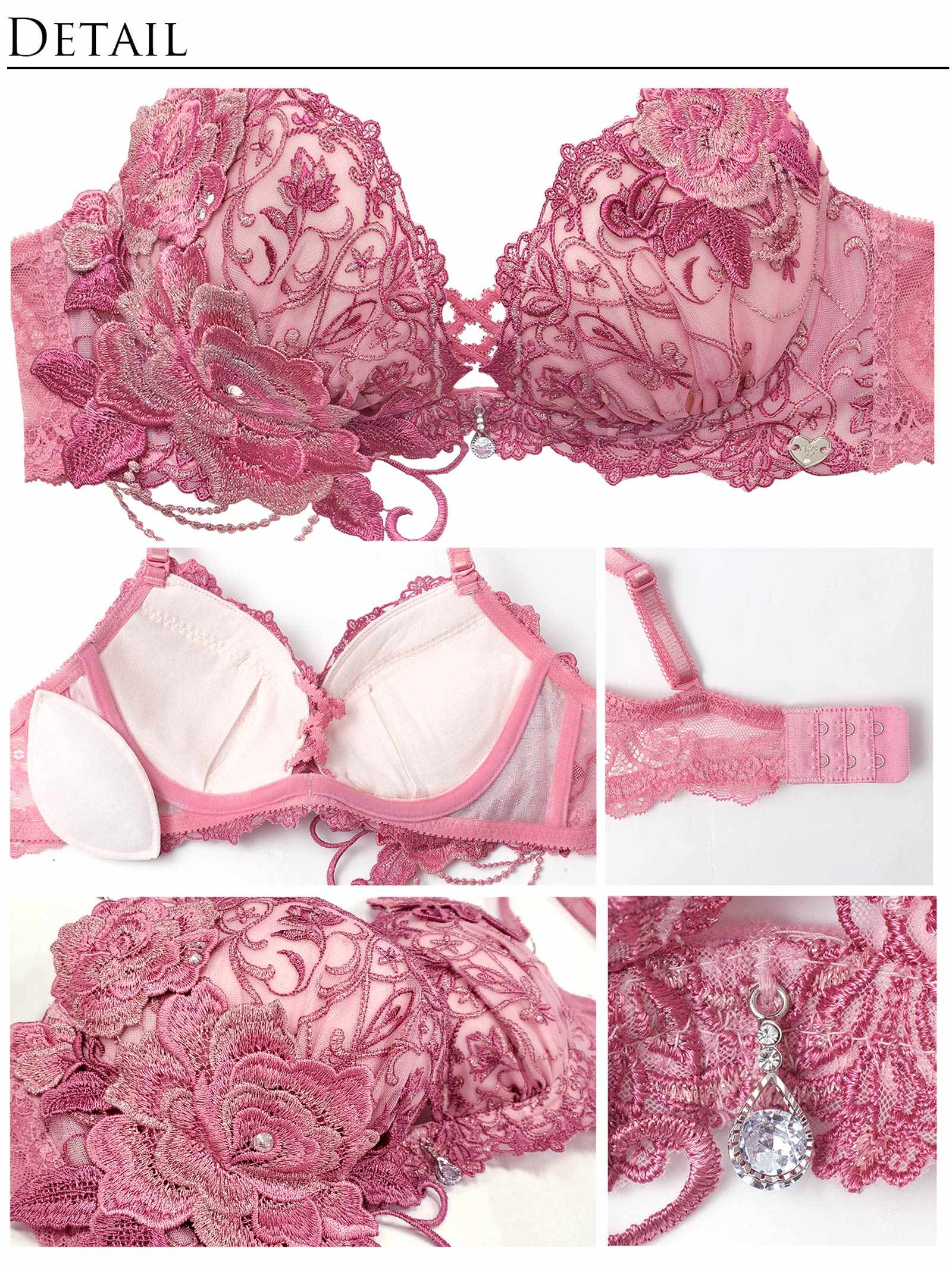 3/20新作!【明日花キララプロデュース/WhipBunny】Luxury Rose Lacy Bra&T-back / ラグジュアリーローズレーシーブラ&Tバック