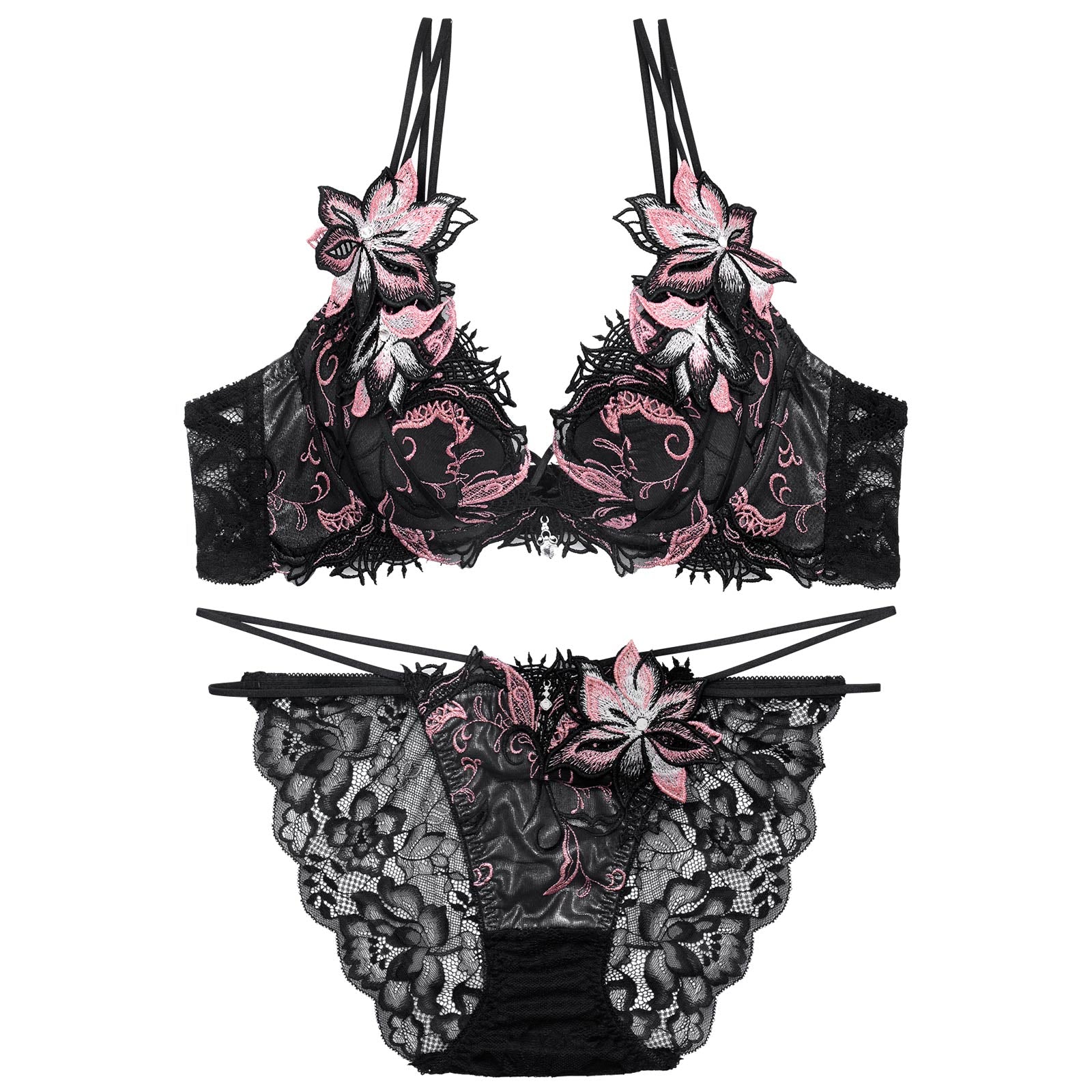5/4新作!【明日花キララプロデュース/WhipBunny】Spark Rich Flower Bra&Shorts / スパークリッチフラワーブラ&ショーツ