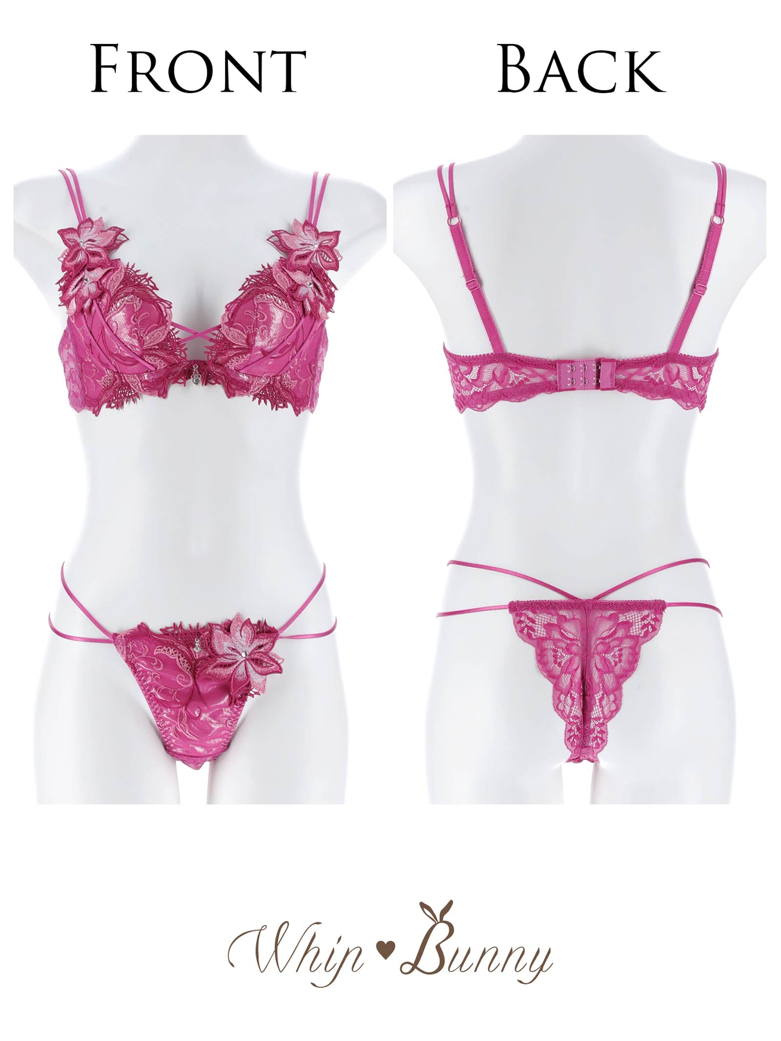 5/4新作!【明日花キララプロデュース/WhipBunny】Spark Rich Flower Bra&T-back/ スパークリッチフラワーブラ&Tバック