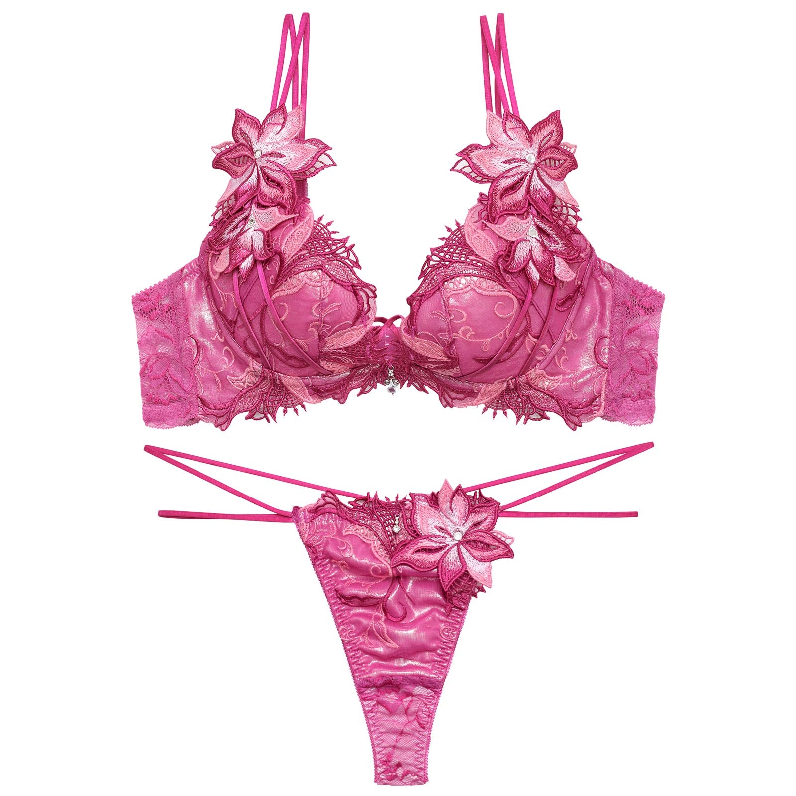 5/4新作!【明日花キララプロデュース/WhipBunny】Spark Rich Flower Bra&T-back/ スパークリッチフラワーブラ&Tバック
