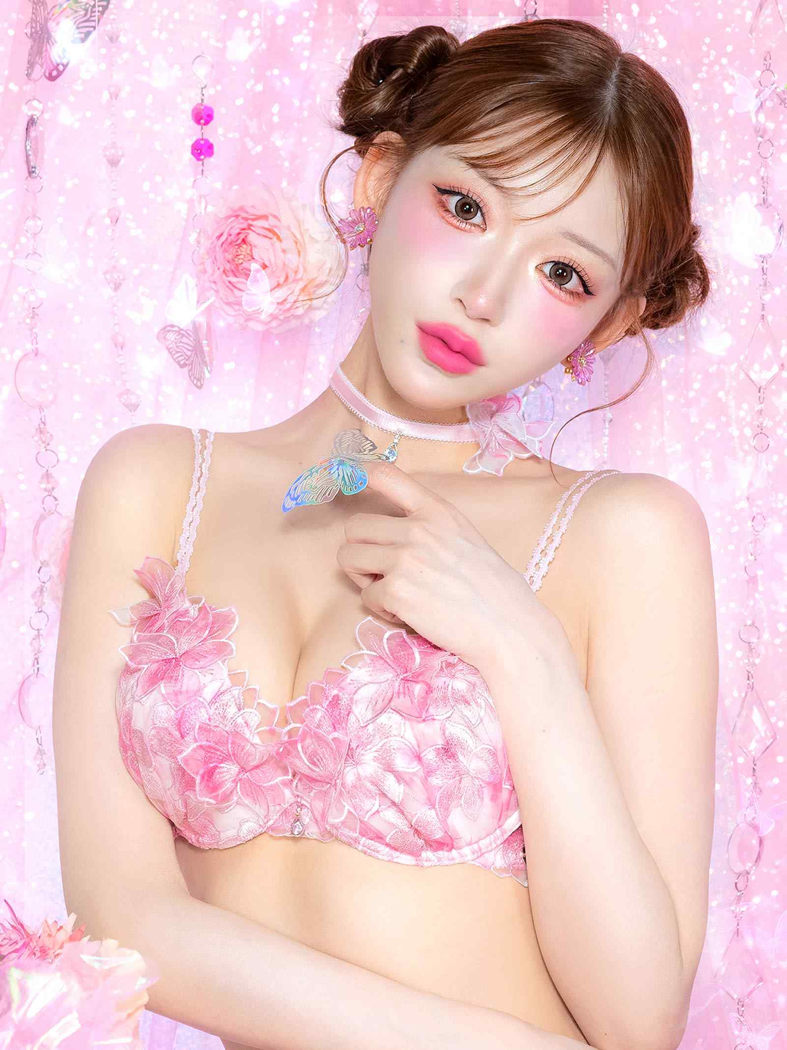 6/24新作!【明日花キララプロデュース/WhipBunny】Lumiere Peony Bra&T-back / ルミエールピオニーブラ&Tバック