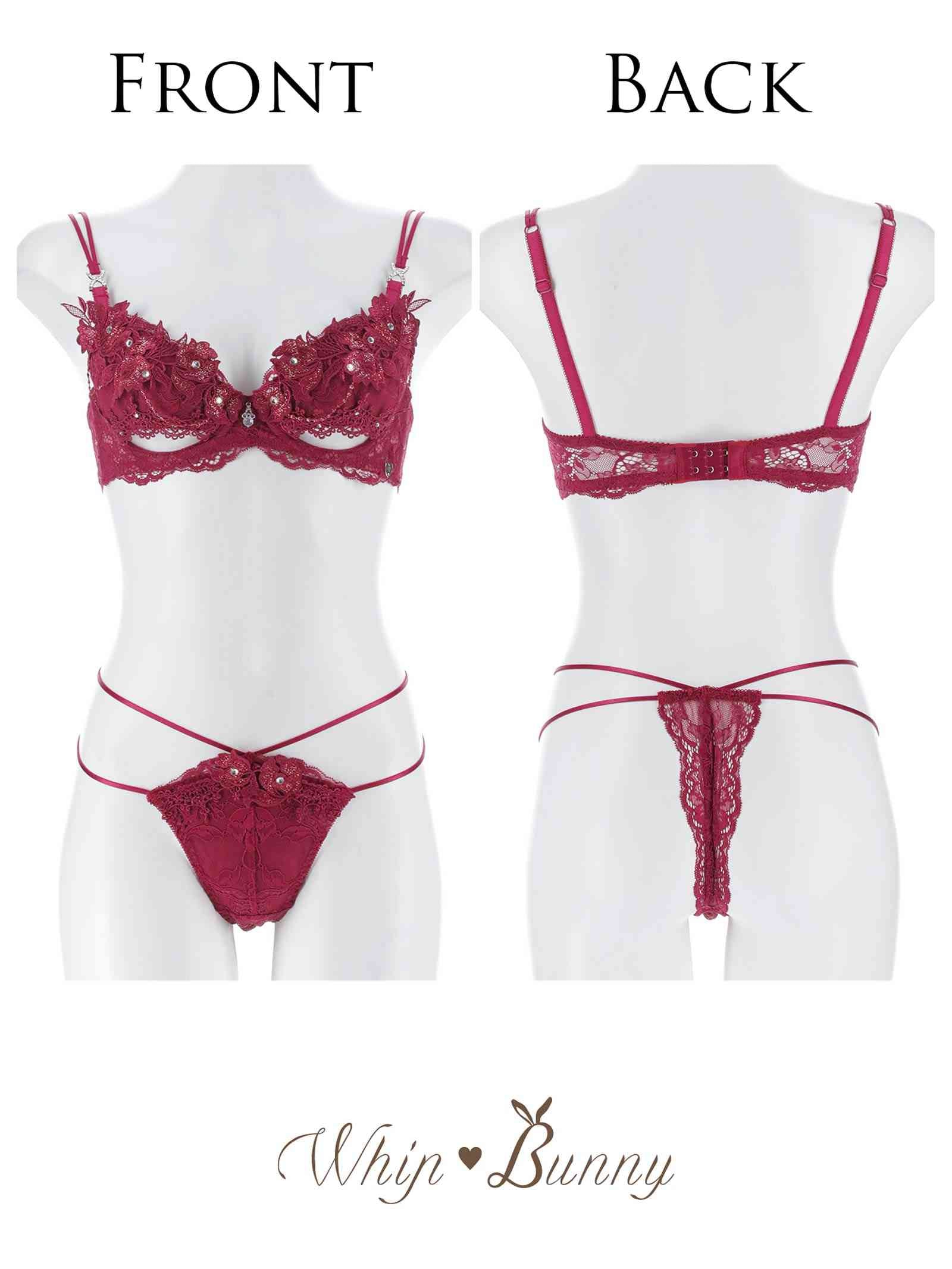 7/1新作!【明日花キララプロデュース/WhipBunny】Glamorous Bijou Flower Bra&T-back / グラマラスビジューフラワーブラ&Tバック