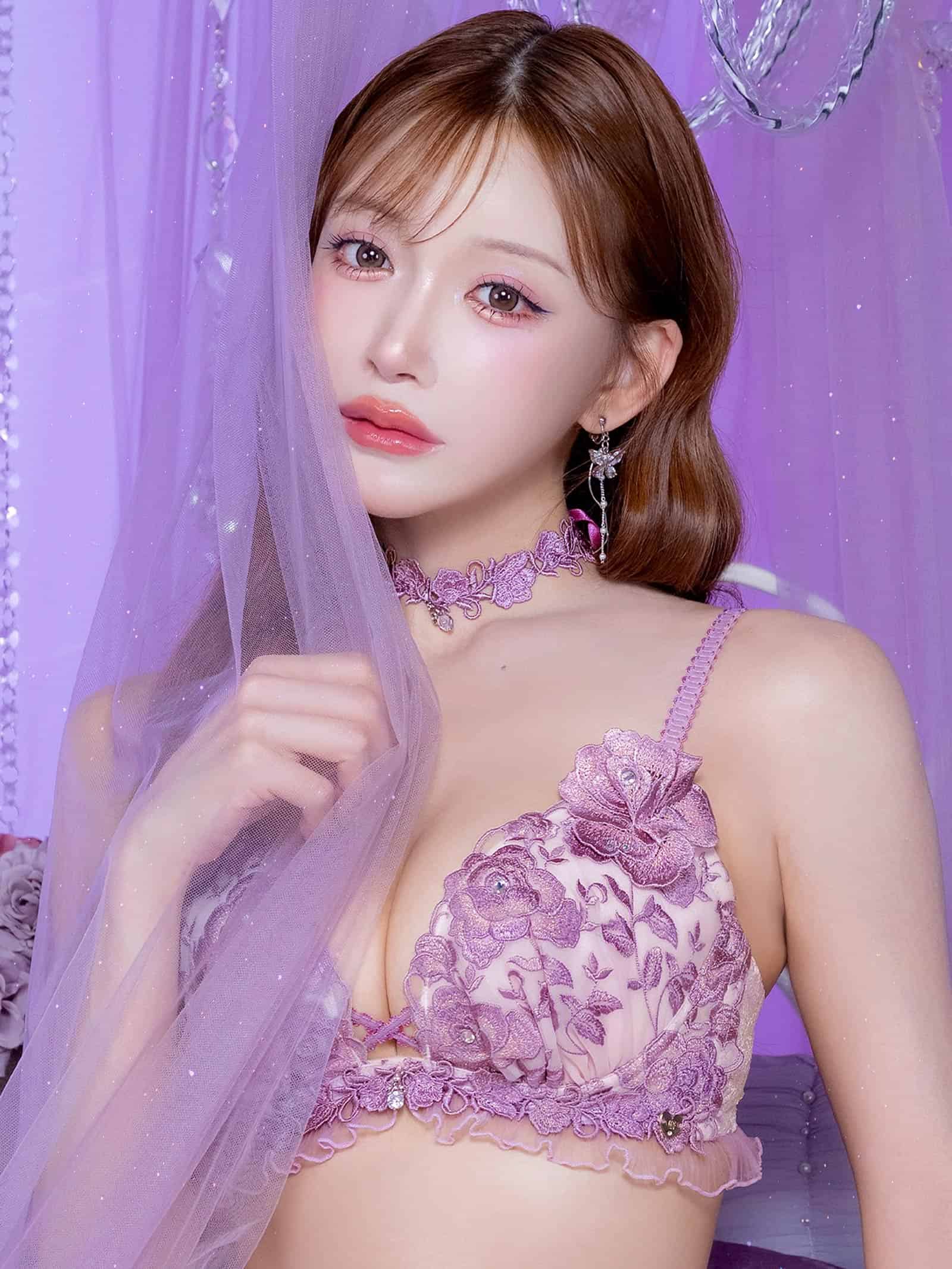 8/24新作!【明日花キララプロデュース/WhipBunny】Luminous Rose Frill Bra&T-back / ルミナスローズフリルブラ&Tバック