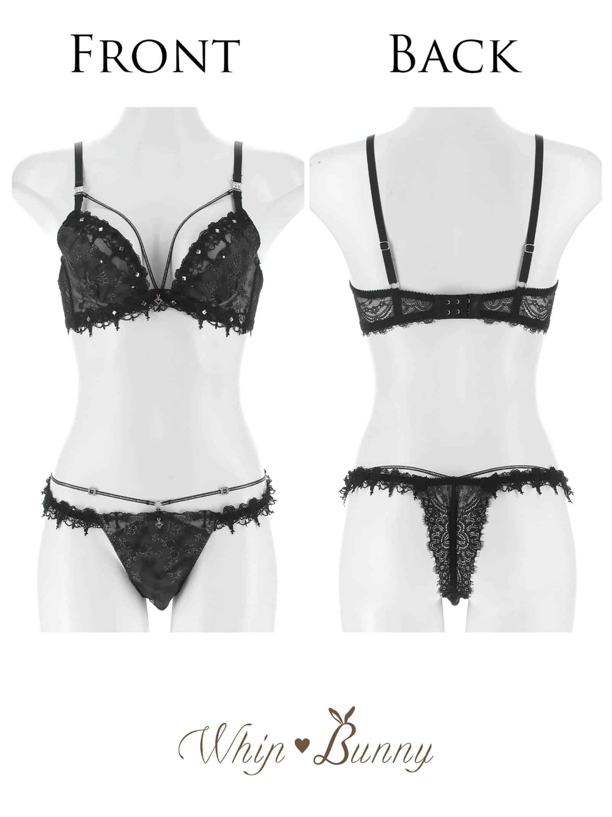 9/28新作!【明日花キララプロデュース/WhipBunny】Gothic Glow Lace Bra&T-back / ゴシックグローレースブラ&Tバック