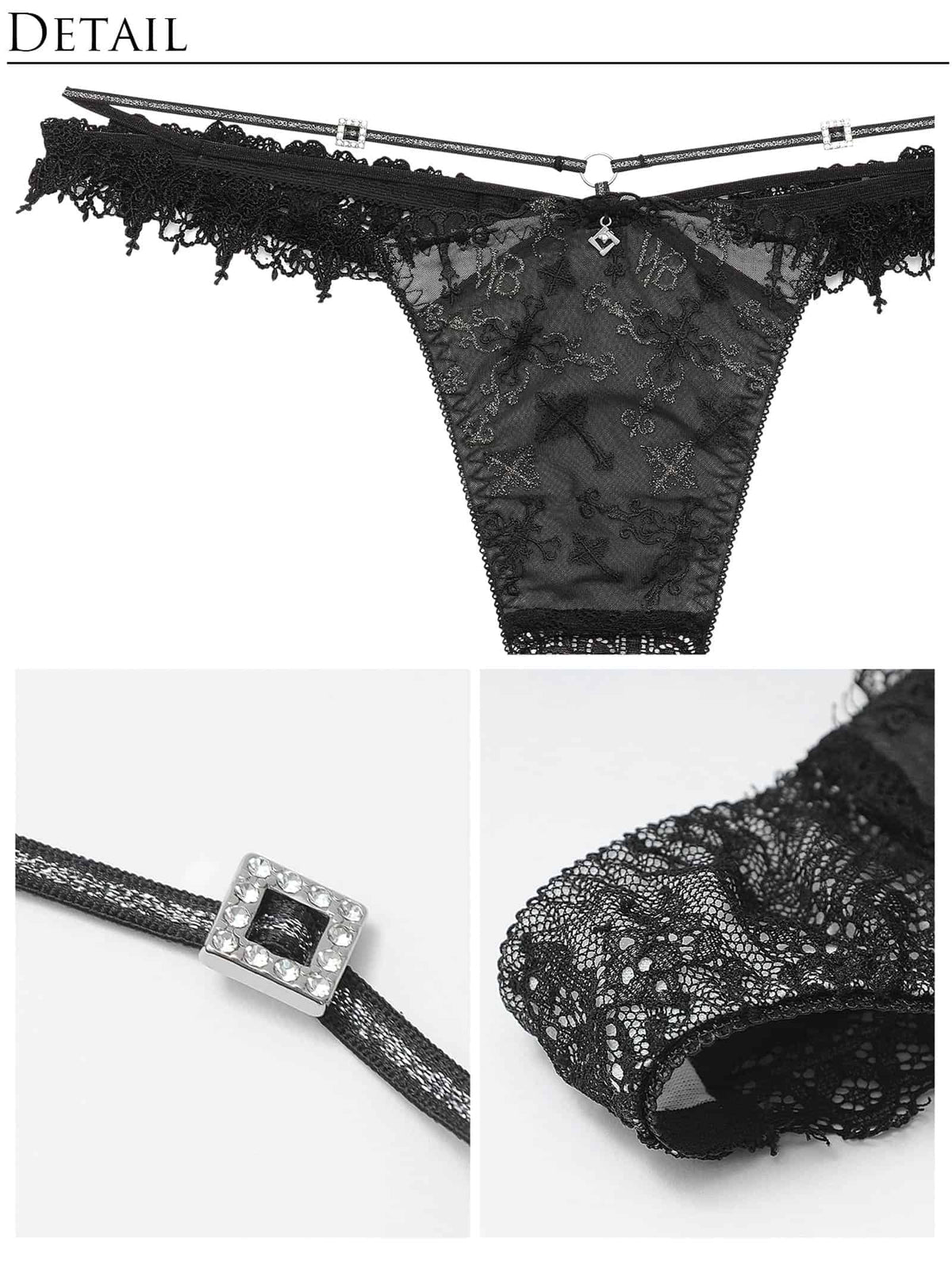 9/28新作!【明日花キララプロデュース/WhipBunny】Gothic Glow Lace Bra&T-back / ゴシックグローレースブラ&Tバック