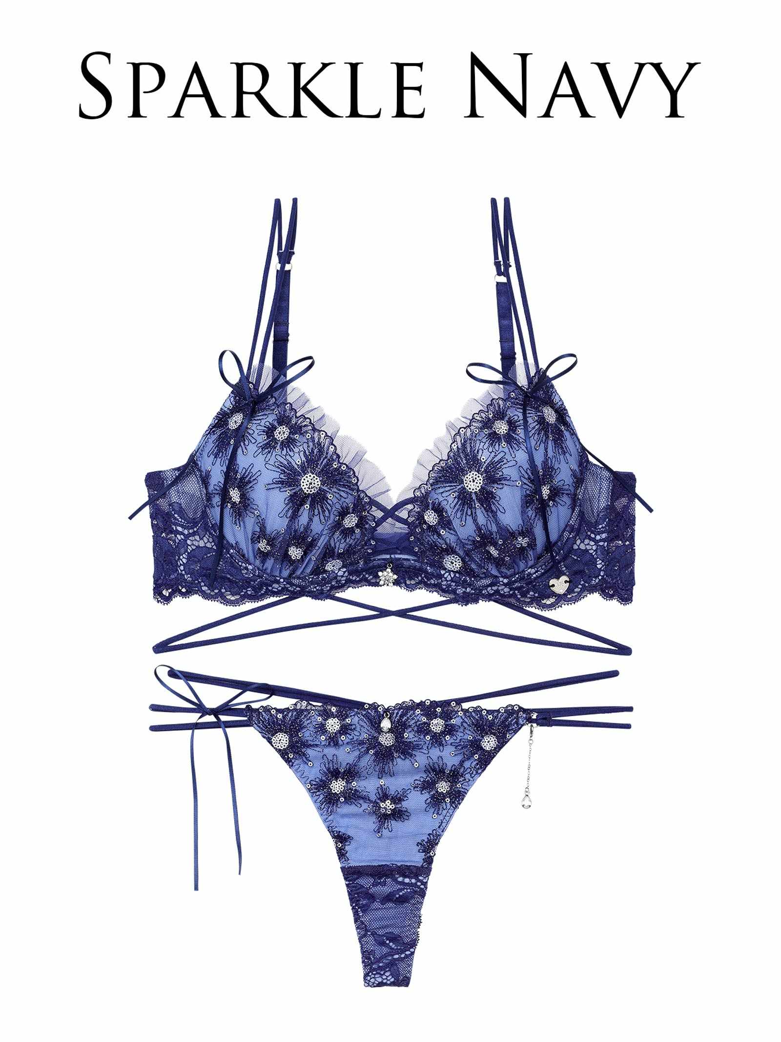 【明日花キララプロデュース/WhipBunny】Aurora Shine Sequin Bra&T-back / オーロラシャインスパンコールブラ&Tバック