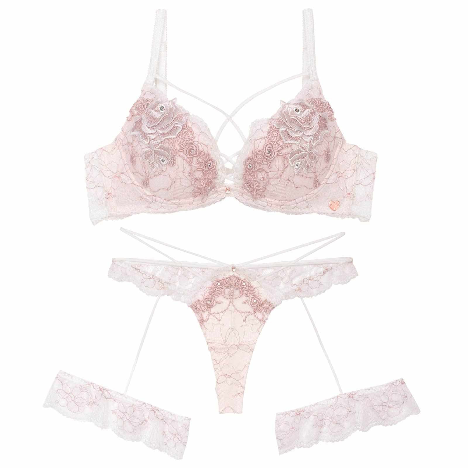 【明日花キララプロデュース/WhipBunny】Luxe Rose Gold Bra&T-back / リュクスローズゴールドブラ&Tバック